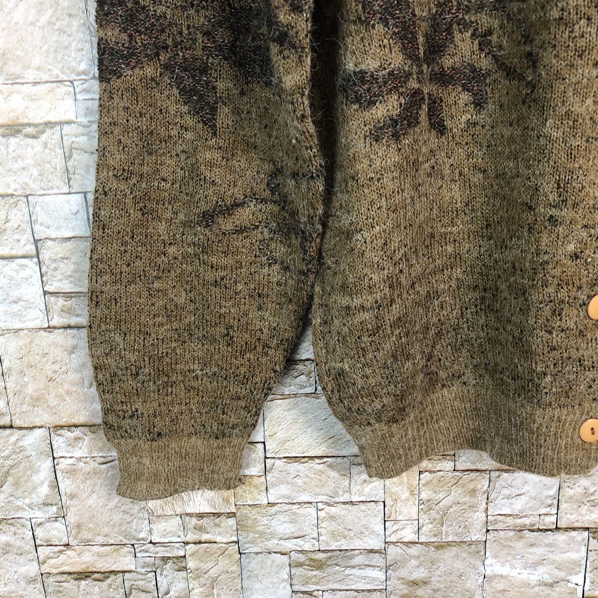 Japanese Brand Velve Brown mohair vintage Cardigan Knitwear #A763 Size S / US 4 / IT 40 - 7 Thumbnail