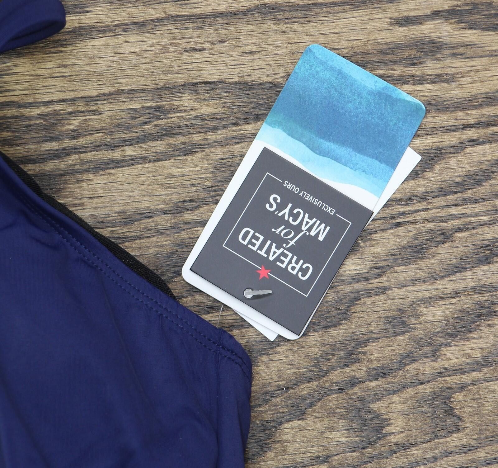 Other Nwt Swim Solutions Top Swim Bikini 806843 Navy Blue 14 Size ONE SIZE - 4 Thumbnail