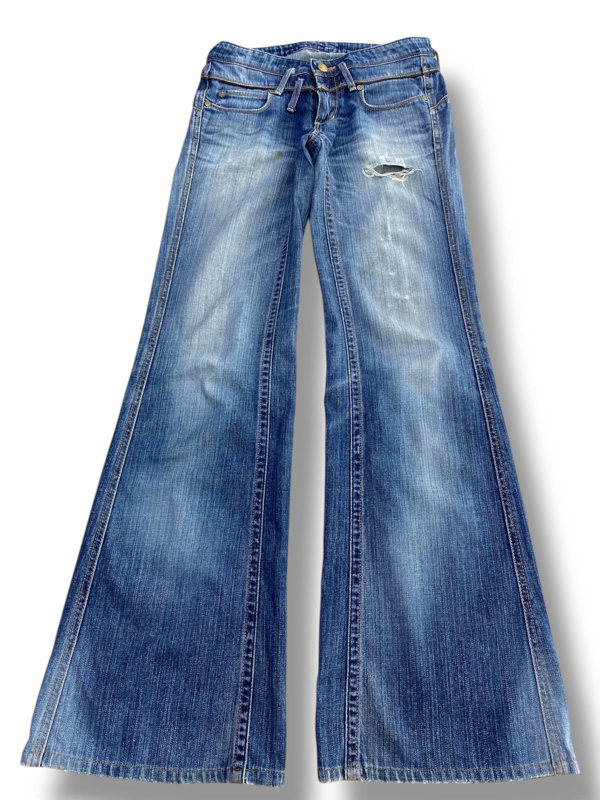 Edwin Edwin Acid Light Blue Wash Style Flare Jeans Size US 30 / EU 46 - 1 Thumbnail