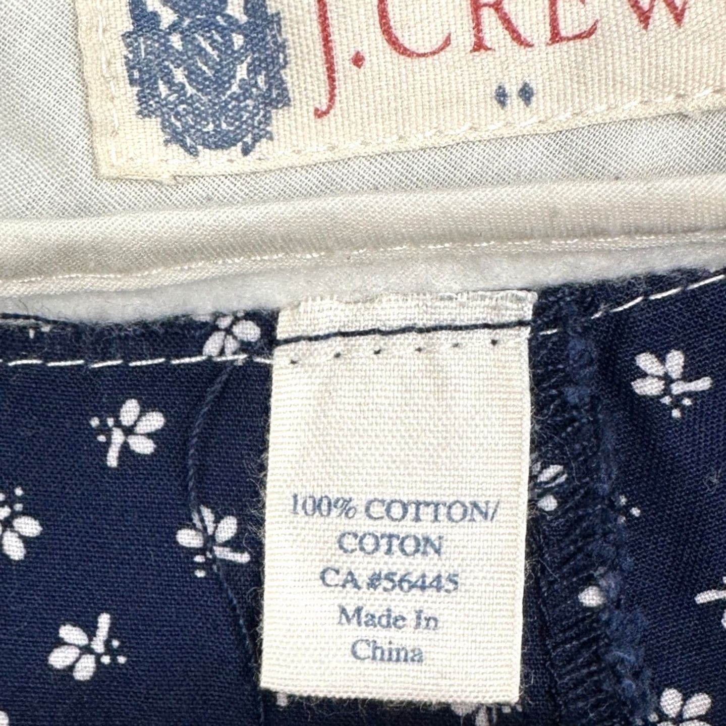 J.Crew J.Crew Shorts Mens 38 Navy Blue Chino Floral Flat Front Pocket Casual EUC Size US 38 / EU 54 - 4 Thumbnail