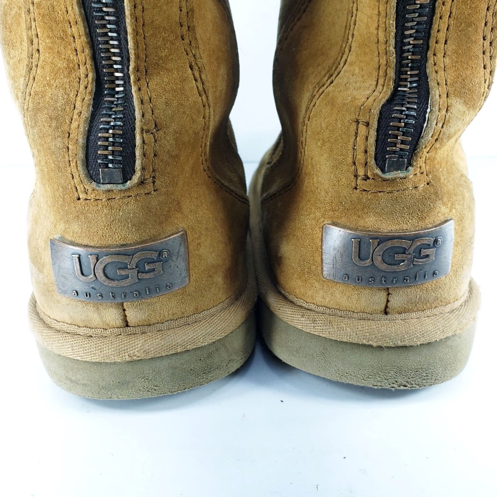 Ugg VINTAGE UGG Kenly 1890w Boots Women Suede Sheepskin Chestnut 8 Mid-Calf Zip Back Sherpa Lining Brown Shoes Leather/Footwear Womens Boots Size US 9 / IT 39 - 6 Thumbnail