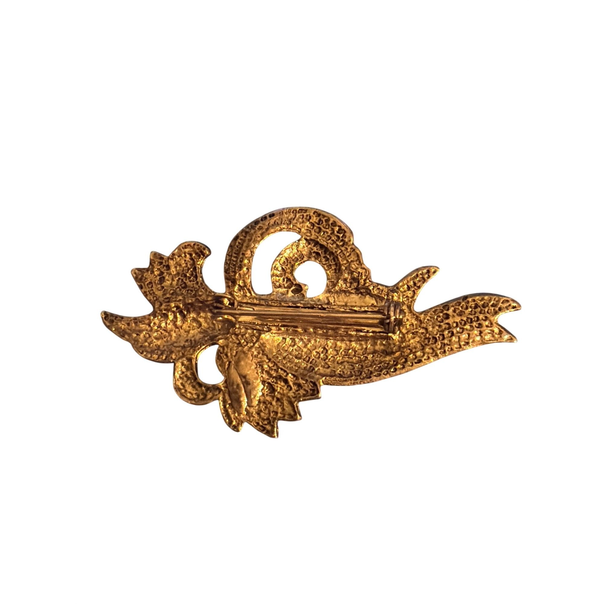Miriam Haskell Vintage Miriam Haskell Silver Tone Pin Brooch Paisley Peacoc Size ONE SIZE - 3 Thumbnail