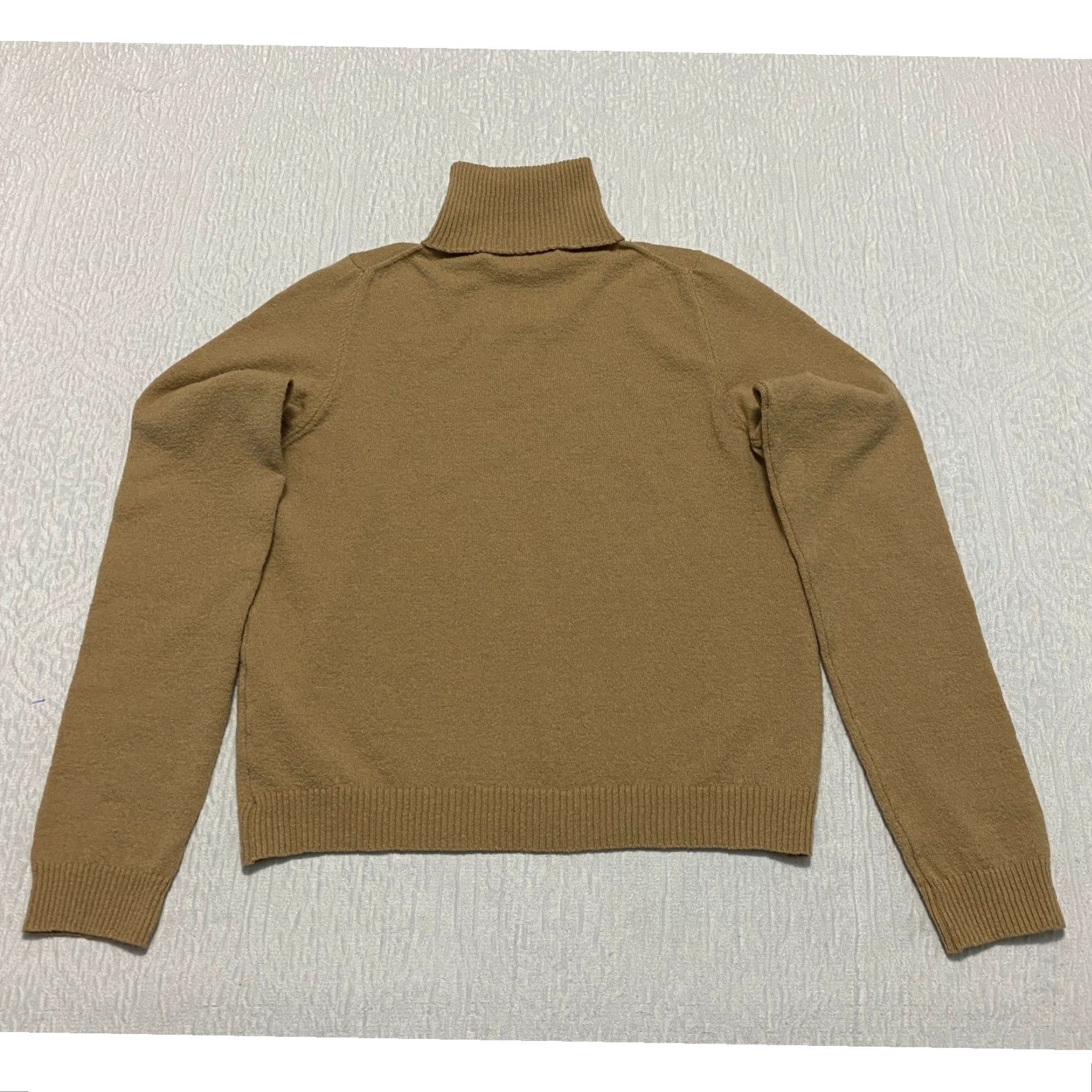 Vintage ALPHA Massimo Rebecchi Turtleneck Sweater Women Size S Brown Wool Knit Pullover Long Sleeve Comfortable Warm Classic Casual Size S / US 4 / IT 40 - 2 Thumbnail