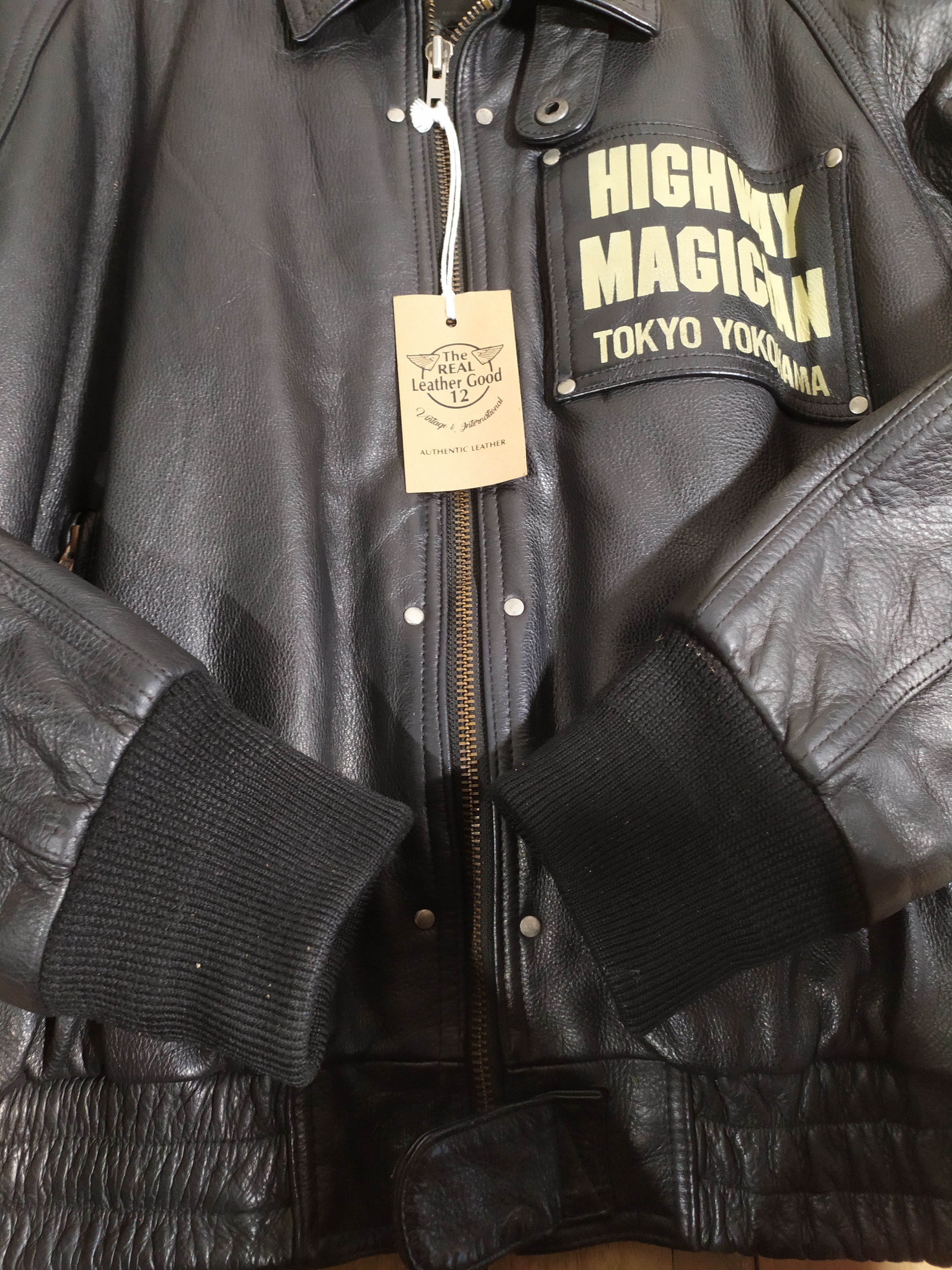 Genuine Leather × YELLOW CORN YELLOW CORN SLEDGE HAMMER HIGHWAY 3RD LEATHER JACKET Size US L / EU 52-54 / 3 - 5 Thumbnail
