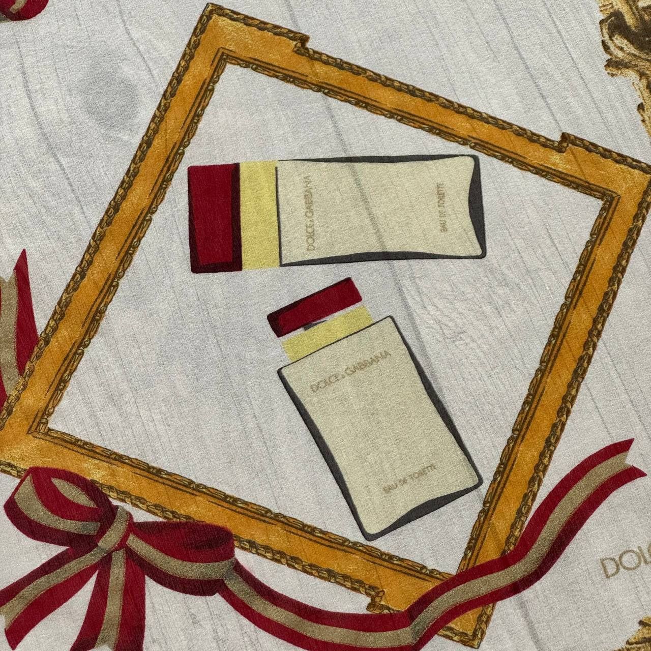 Dolce & Gabbana Vintage Dolce & Gabbana Parfums Silk Scarf Size ONE SIZE - 6 Thumbnail