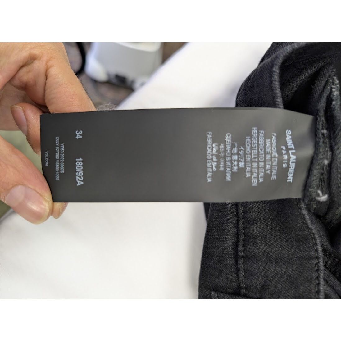 Saint Laurent Paris o1rshd1 Skinny 5 Pockets Low Jean Pants in Black Size US 34 / EU 50 - 16 Thumbnail