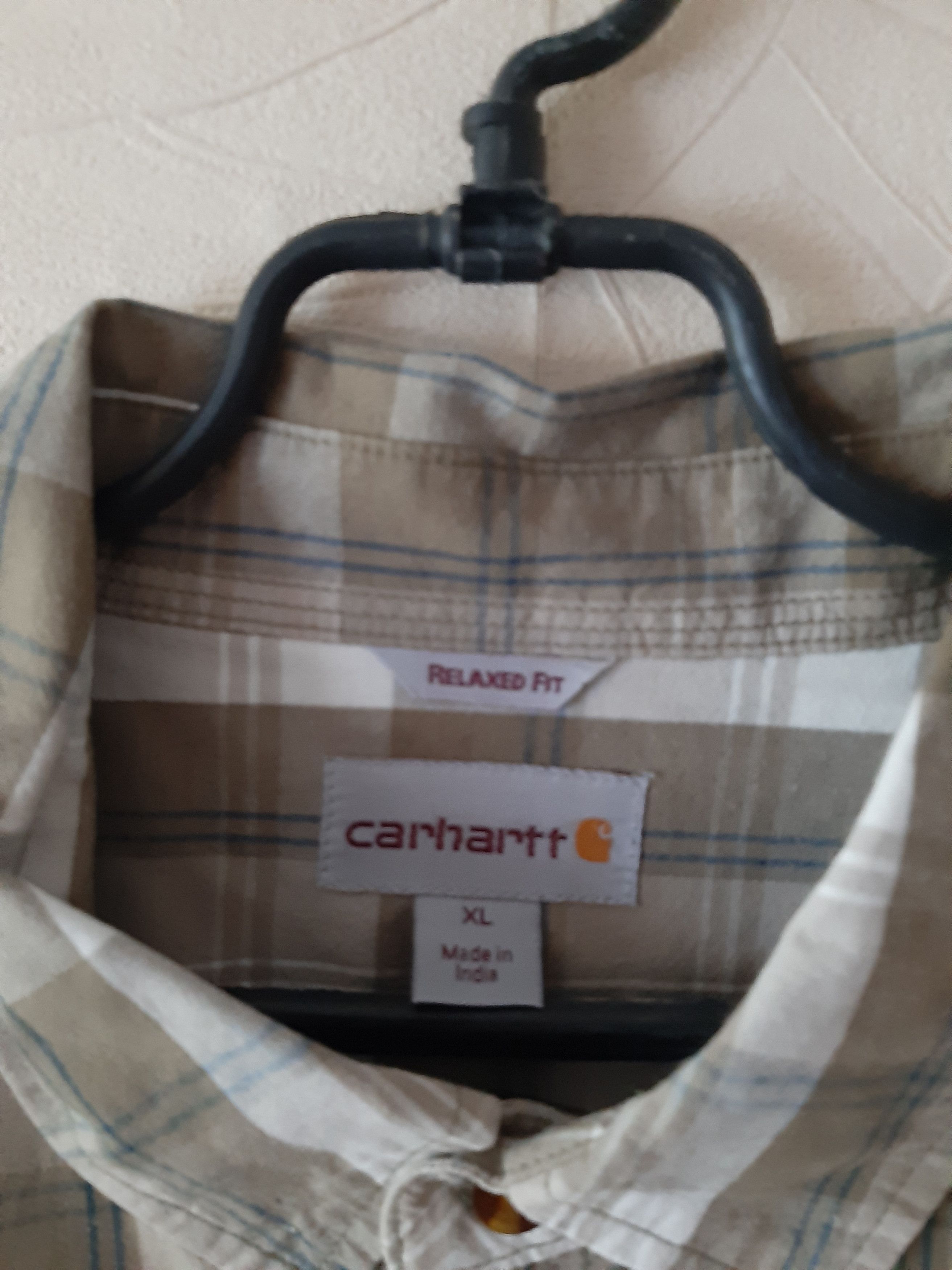 Carhartt Carhartt Shirt Small Button Up Brown Plaid Short Sleeve Work Size US XL / EU 56 / 4 - 3 Thumbnail