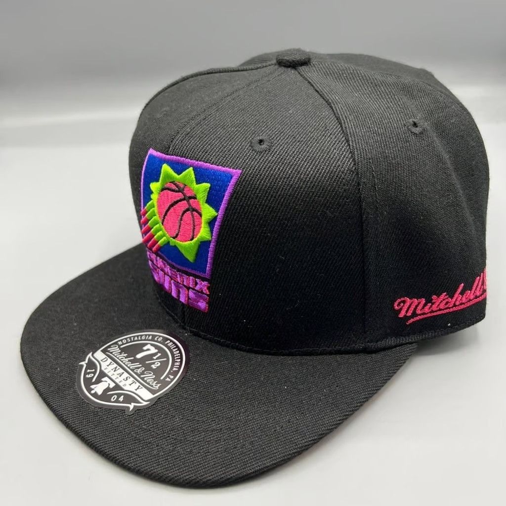 Mitchell & Ness Phoenix Suns Hat Men 7 1/2 Mitchell & Ness NBA Fitted Cap Size ONE SIZE - 3 Thumbnail