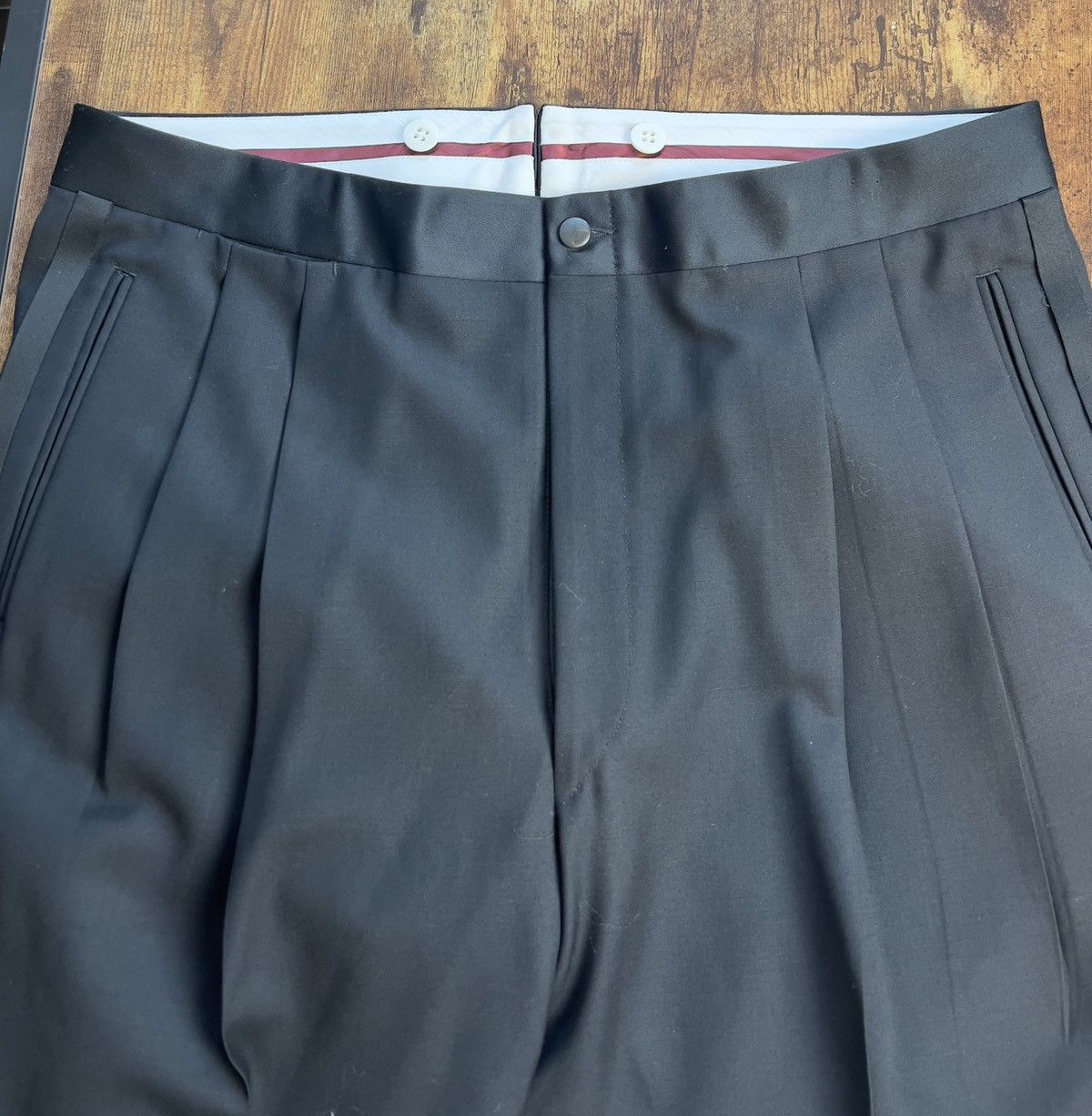 Canali Canali Black Double-Breasted Tuxedo Suit Size 42L - 9 Thumbnail