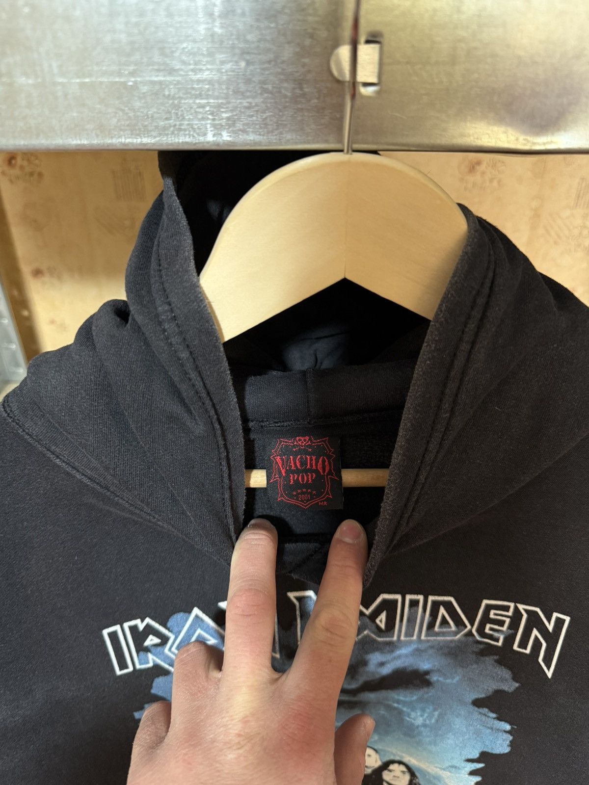 Band Tees × Vintage Vintage 2000’s Iron Maiden Retro Rock Band Hoodie Y2K Hype Size US XL / EU 56 / 4 - 6 Thumbnail