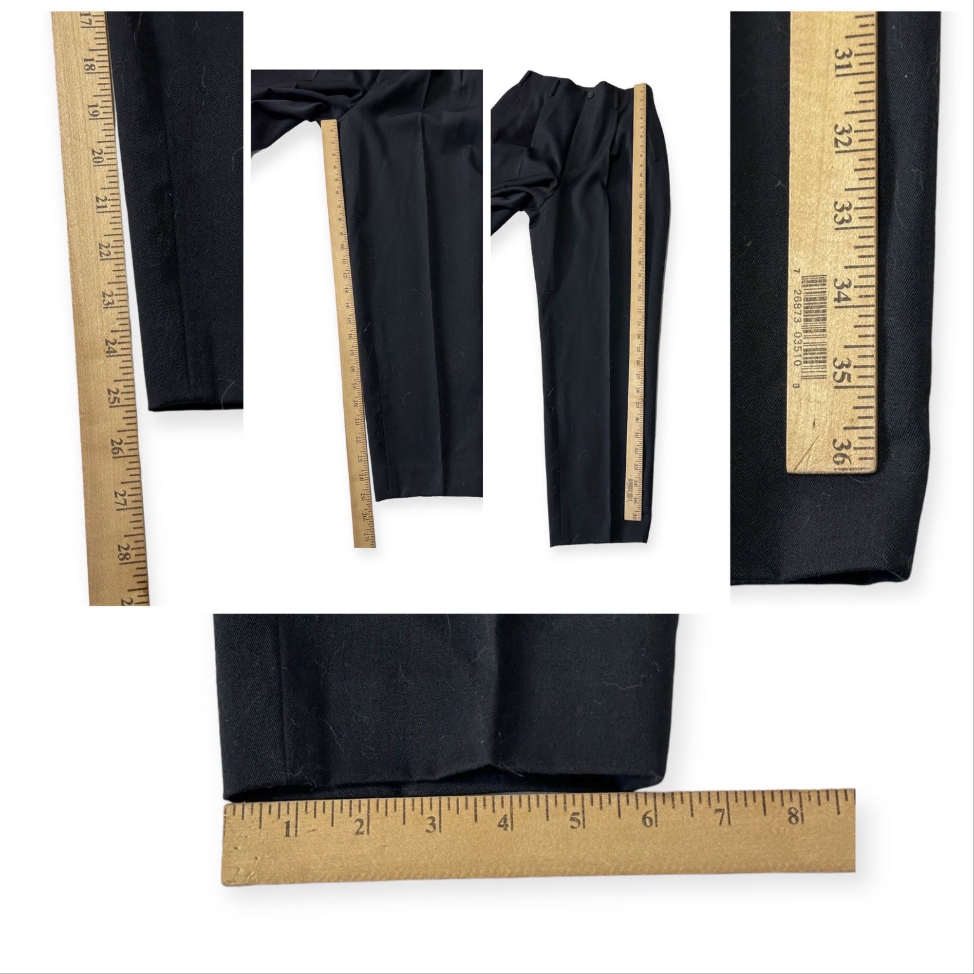 ATSURO TAYAMA × Vintage Vintage Atsuro Tayama Black Wool Trouser Pants, Vintage Size 26" / US 2 / IT 38 - 13 Thumbnail