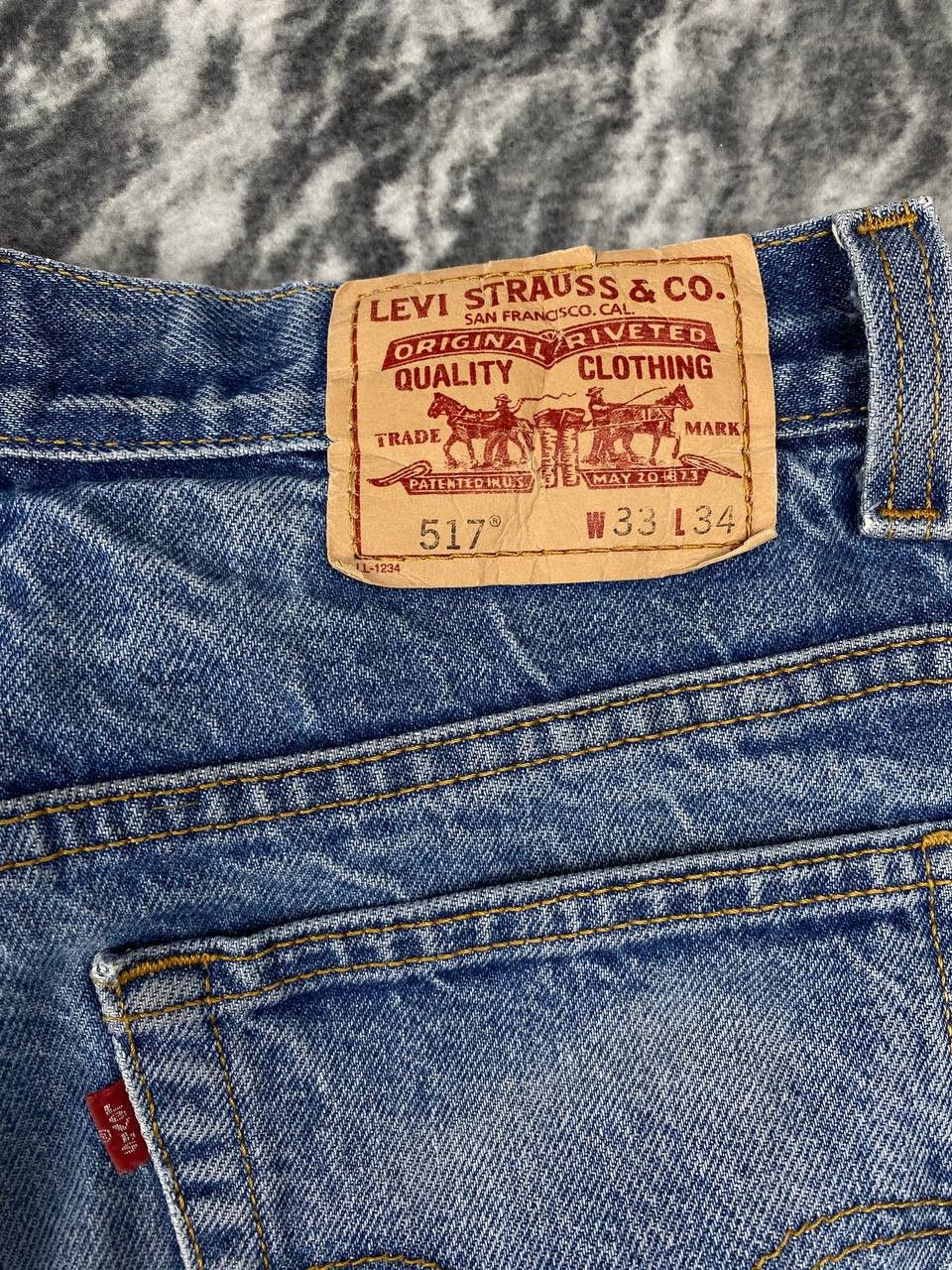 Levi's Vintage Levis 517 Boot Cut Denim Jeans Men Size 33 Blue Size US 33 - 4 Thumbnail
