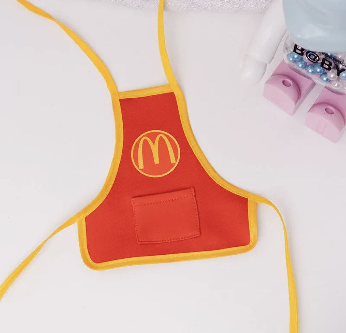 Other Small Dog Cat Cute Costume Cafe Mcdonald Uniform Apron Bib Size ONE SIZE - 1 Thumbnail