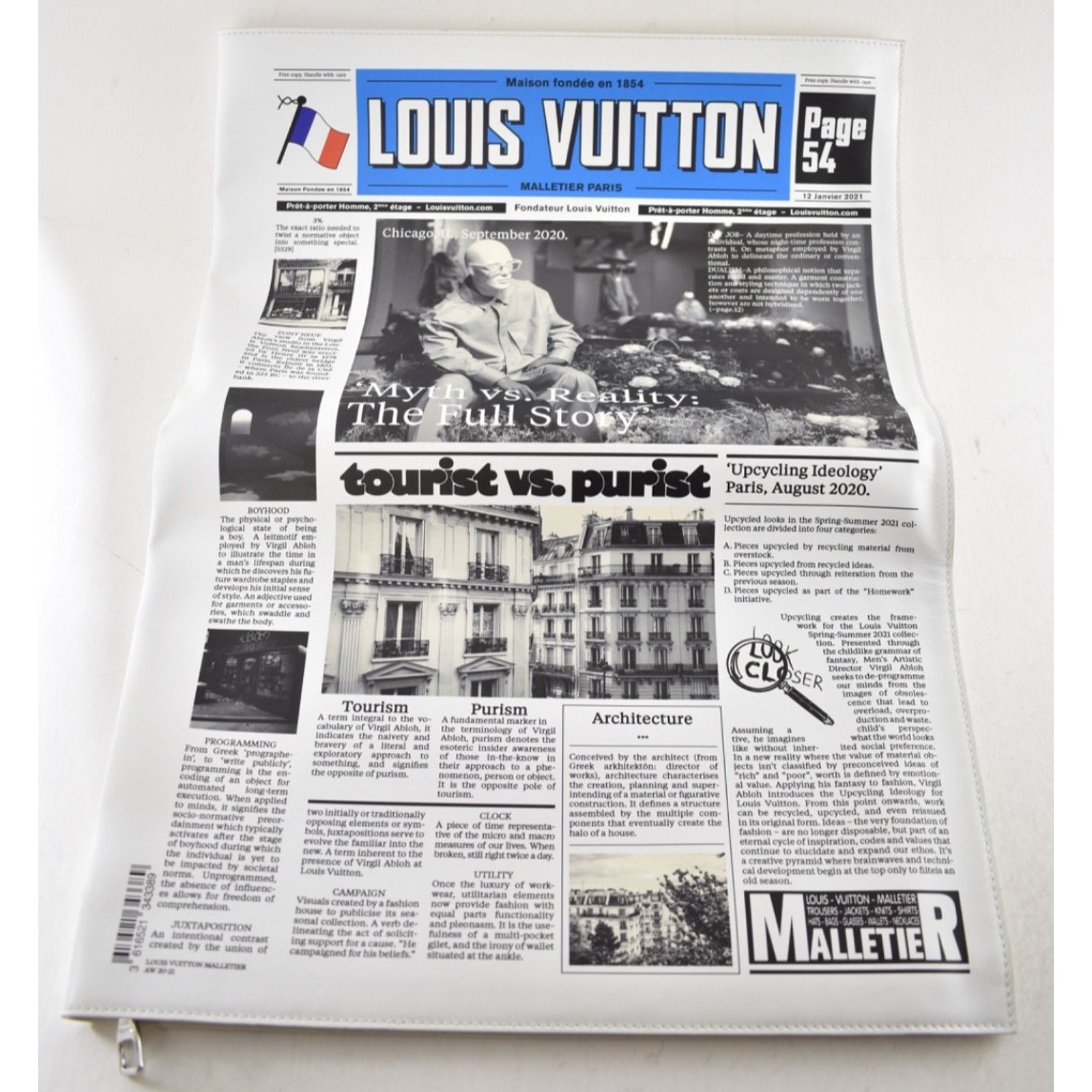 Louis Vuitton Newspaper Pouch Leather Tourist Purist Virgil Clutch Bag Size ONE SIZE - 16 Thumbnail