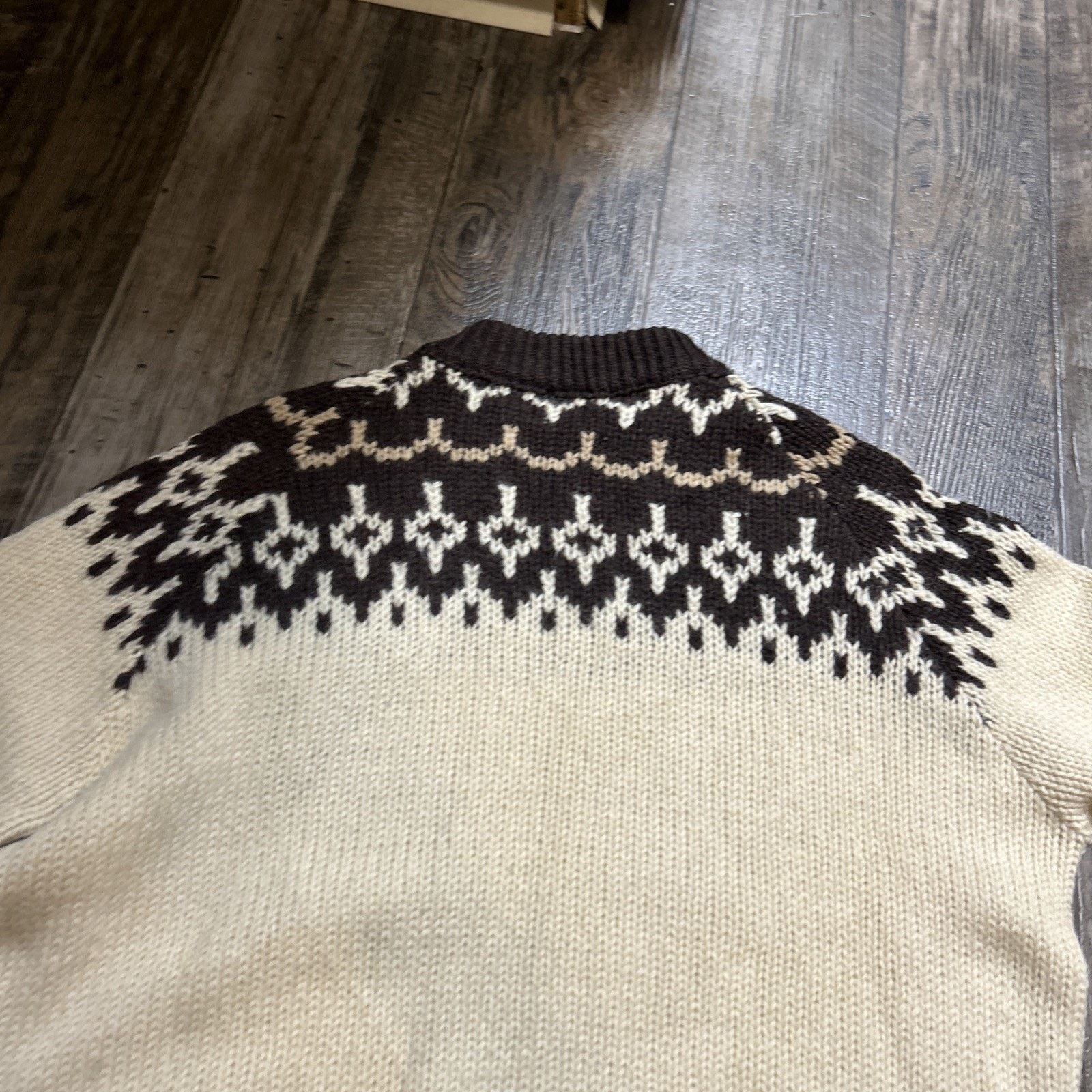 Pendleton VTG 70's Pendleton Earthen Cream Brown Wool Sweater Size US L / EU 52-54 / 3 - 4 Thumbnail