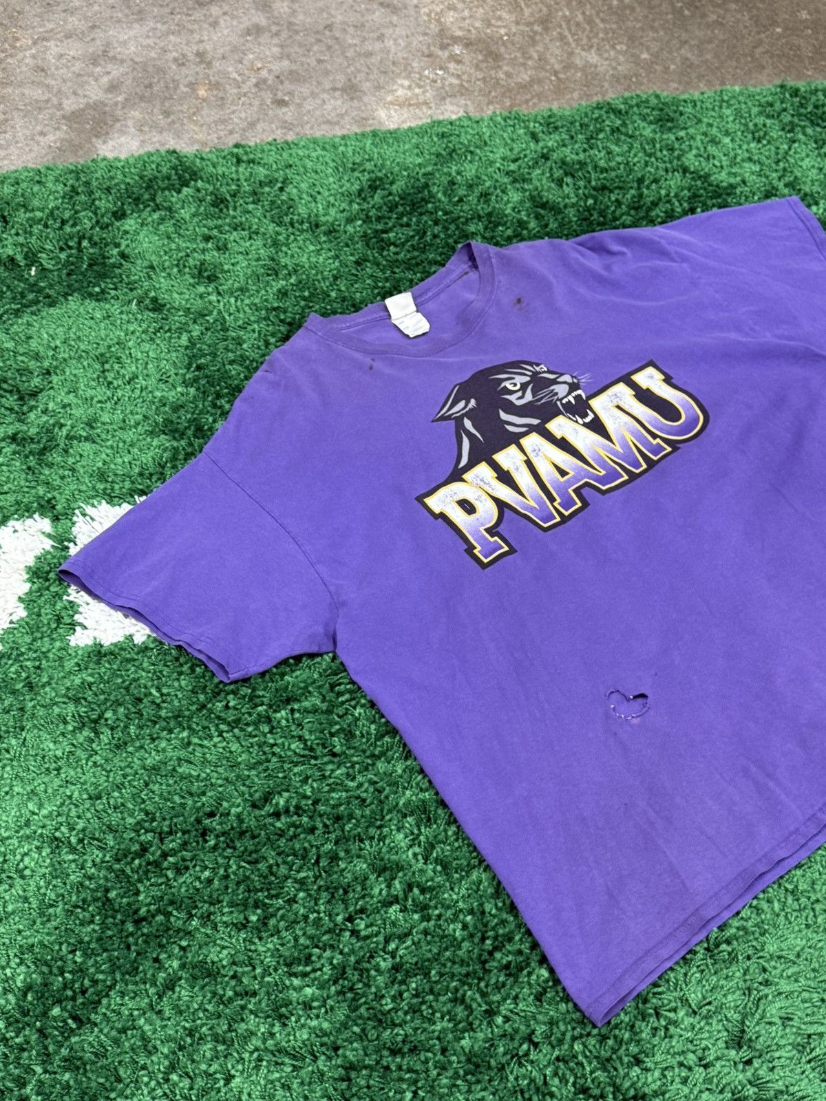 Vintage Vintage Distressed Panther PVAMU Logo Shirt 2XL XXL Gildan Size US XXL / EU 58 / 5 - 2 Thumbnail