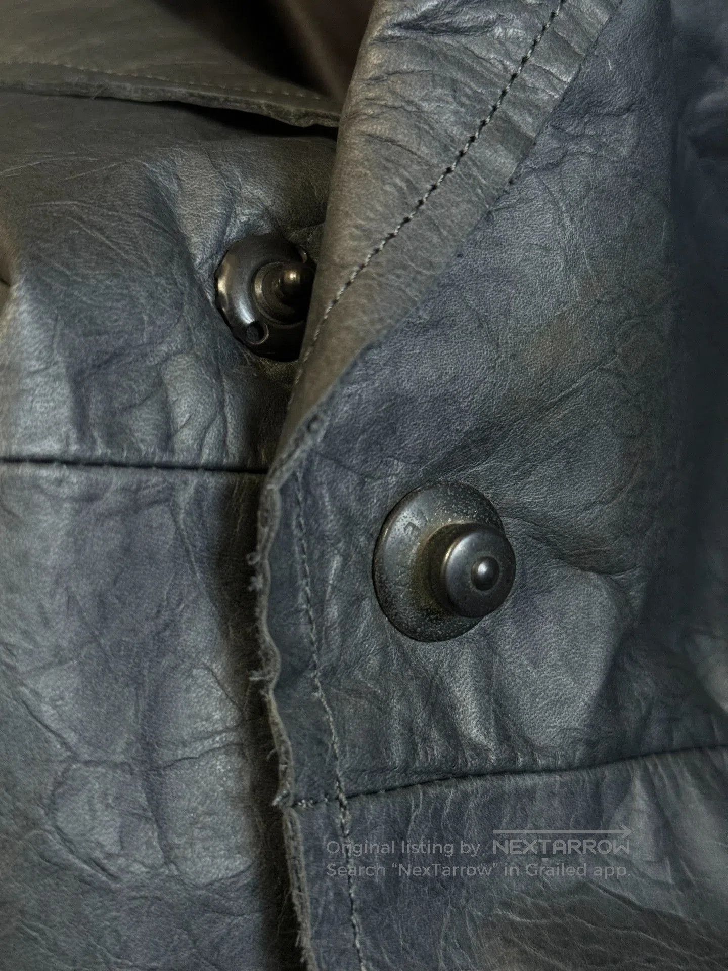 S/STERE gray textured leather blazer by sistere. Size US M / EU 48-50 / 2 - 5 Thumbnail