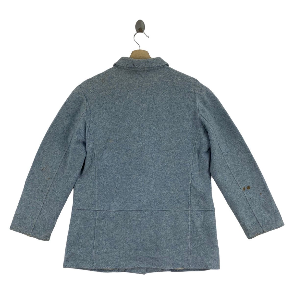 Lanvin × Vintage Vintage LANVIN LA COLLECTION Plain Blue Coat Size US M / EU 48-50 / 2 - 2 Thumbnail