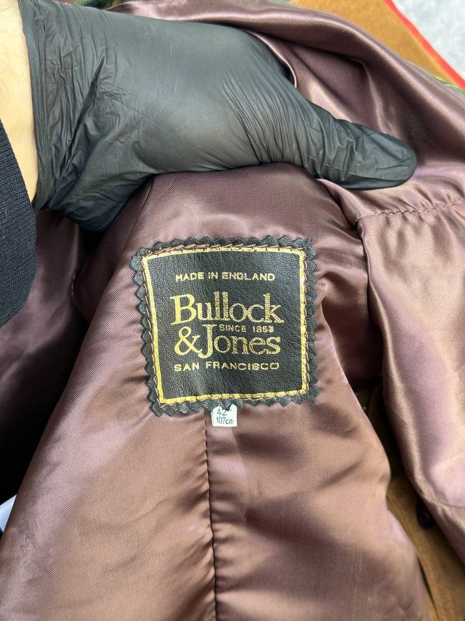 Bullock & Jones Bullock & Jones Suede Leather Waistcoat Vest Silk Pheasant Size 42R - 9 Thumbnail