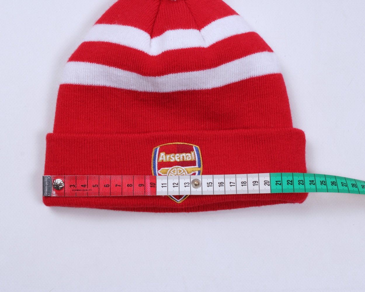 Other Official FC ARSENAL Winter Acrylic Red White Striped Beanie Size ONE SIZE - 6 Thumbnail