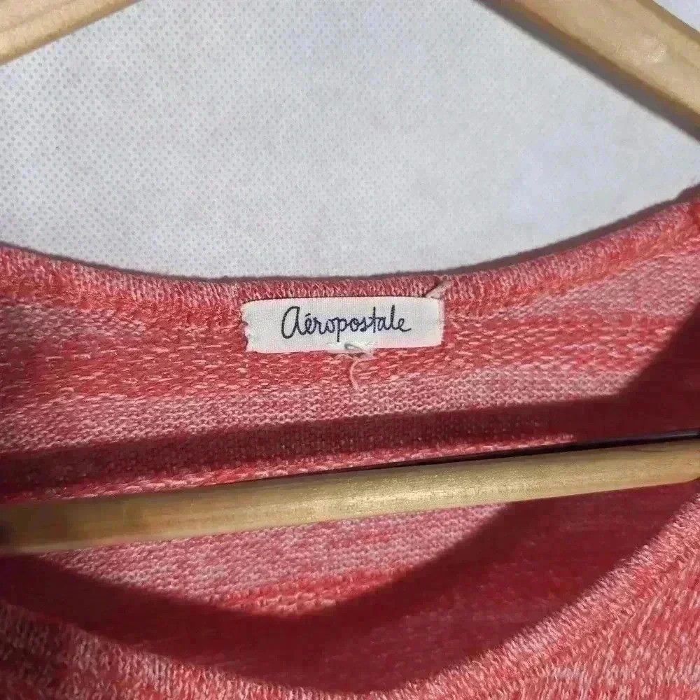 Aeropostale Aeropostale Pink Sweater Scoop Neck Striped sz XS Size XS / US 0-2 / IT 36-38 - 2 Thumbnail
