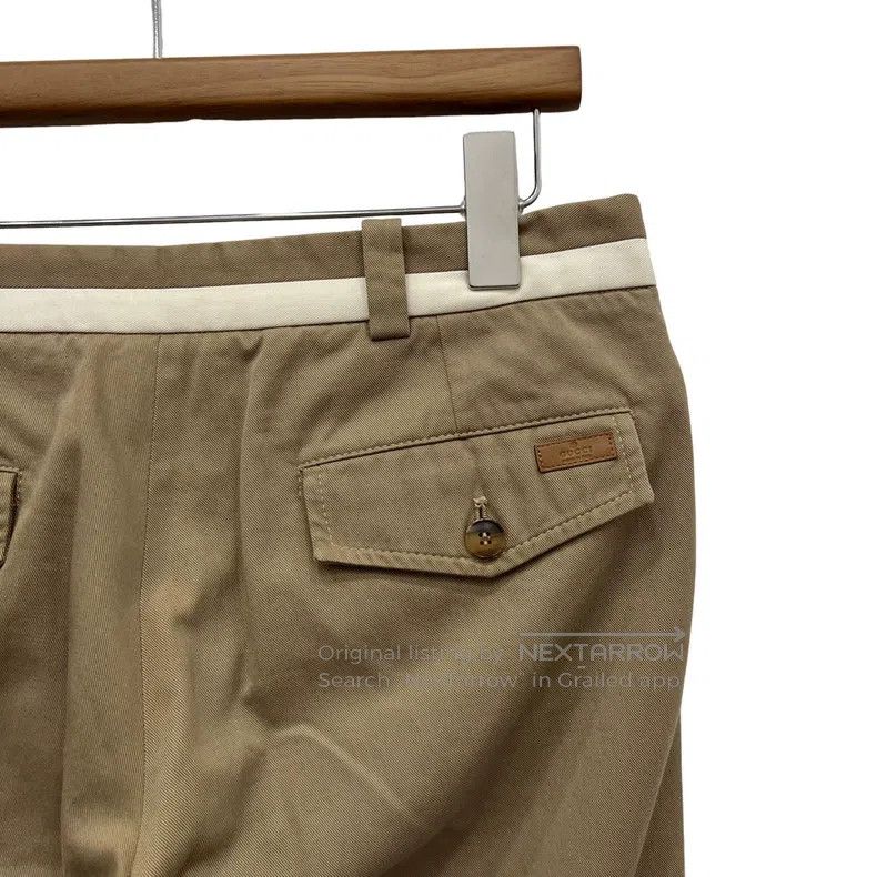 Gucci Gucci Leather Logo khaki casual pants Size US 28 / EU 44 - 3 Thumbnail