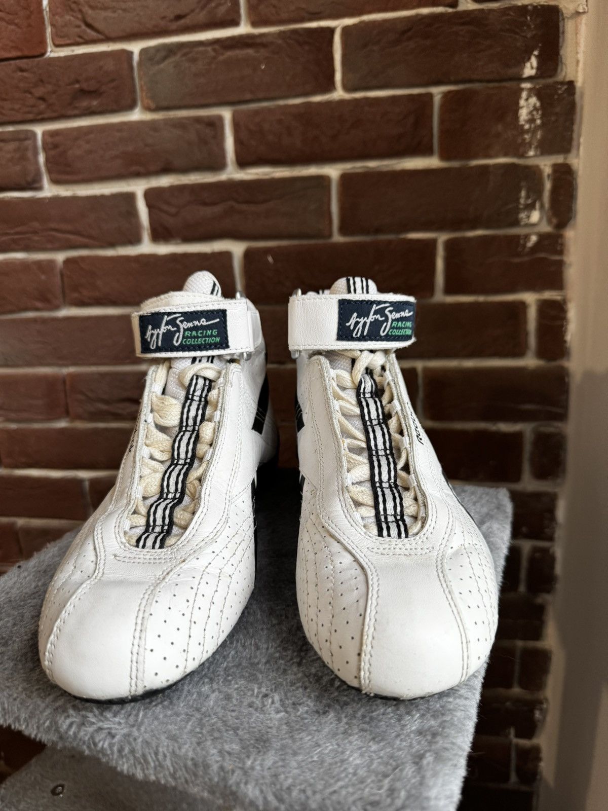 Puma Vintage Puma x Ayrton Senna Racing High Top Sneakers Shoes Size US 6.5 / IT 36.5 - 3 Thumbnail