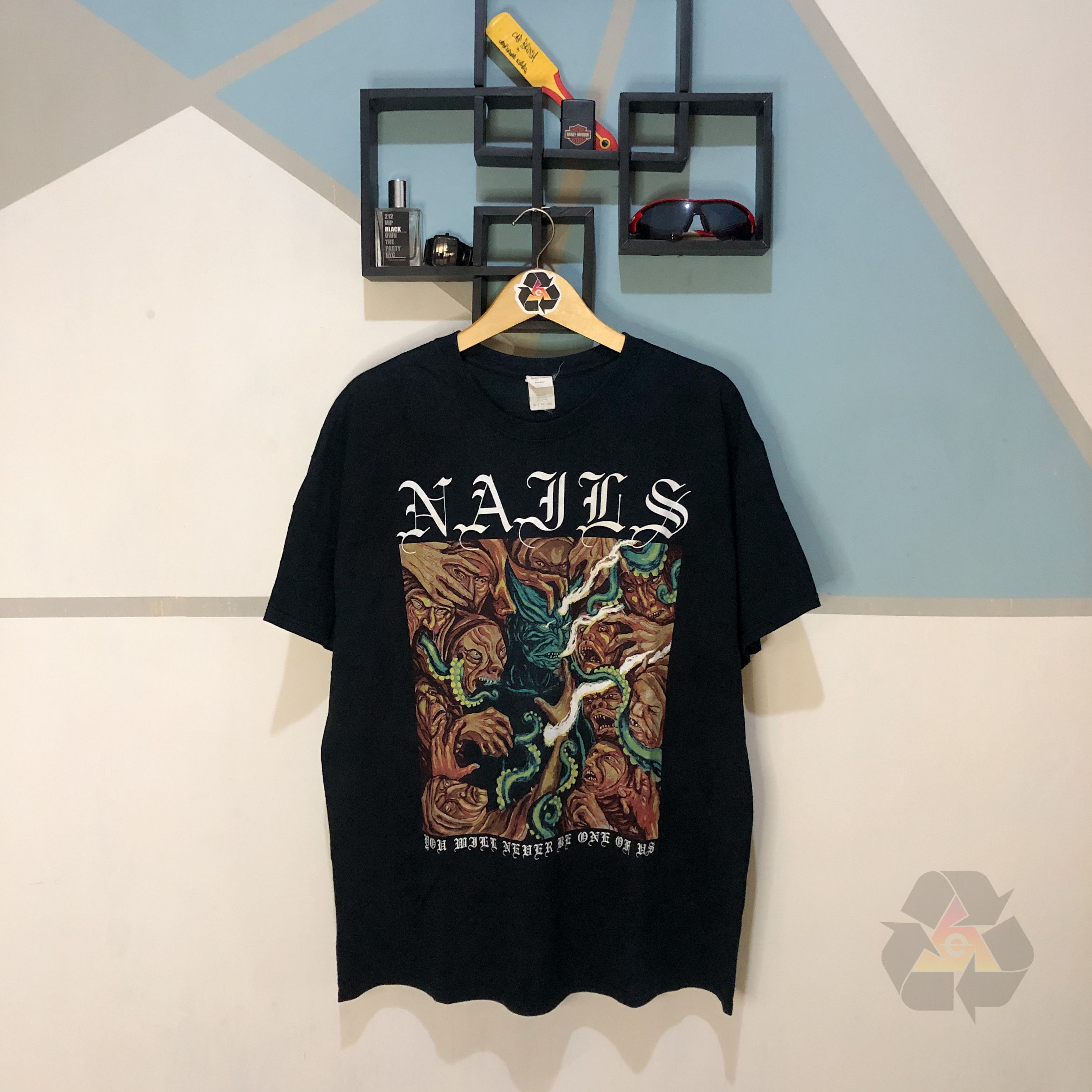 Band Tees Nails Band Album You Will Never Be One Of Us Vintage T-Shirt Size US XL / EU 56 / 4 - 2 Thumbnail