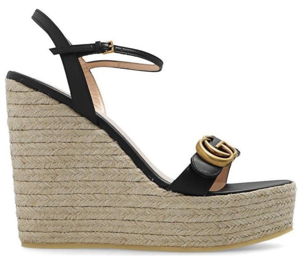 Gucci Gucci Aitana Logo Espadrille Platform Sandal Size US 4.5 / IT 34.5 - 2 Thumbnail