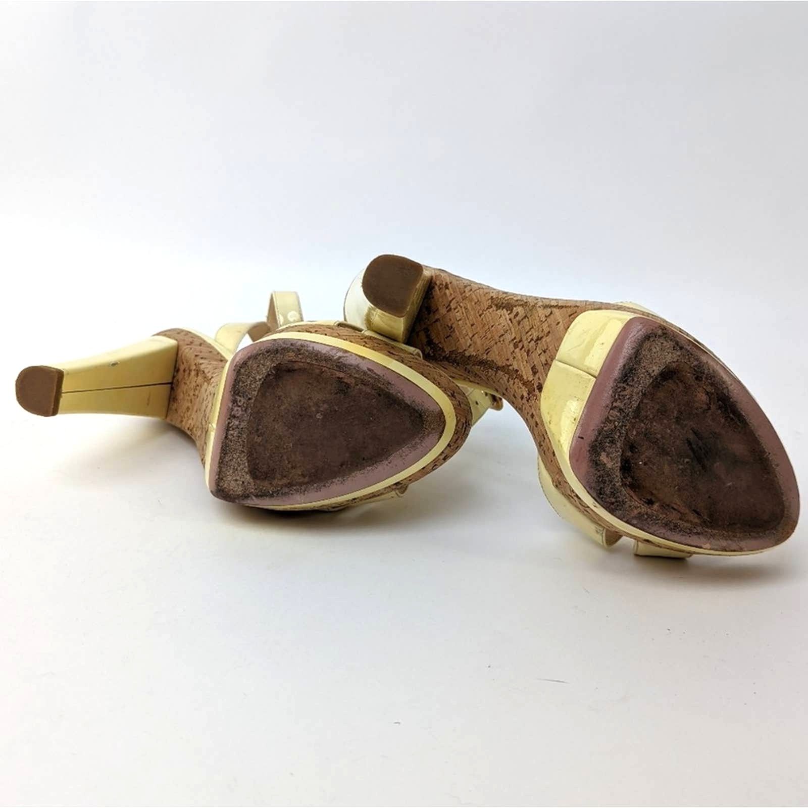 Prada PRADA Canary Yellow Cork Platform Heels - 8 Size US 8 / IT 38 - 10 Thumbnail
