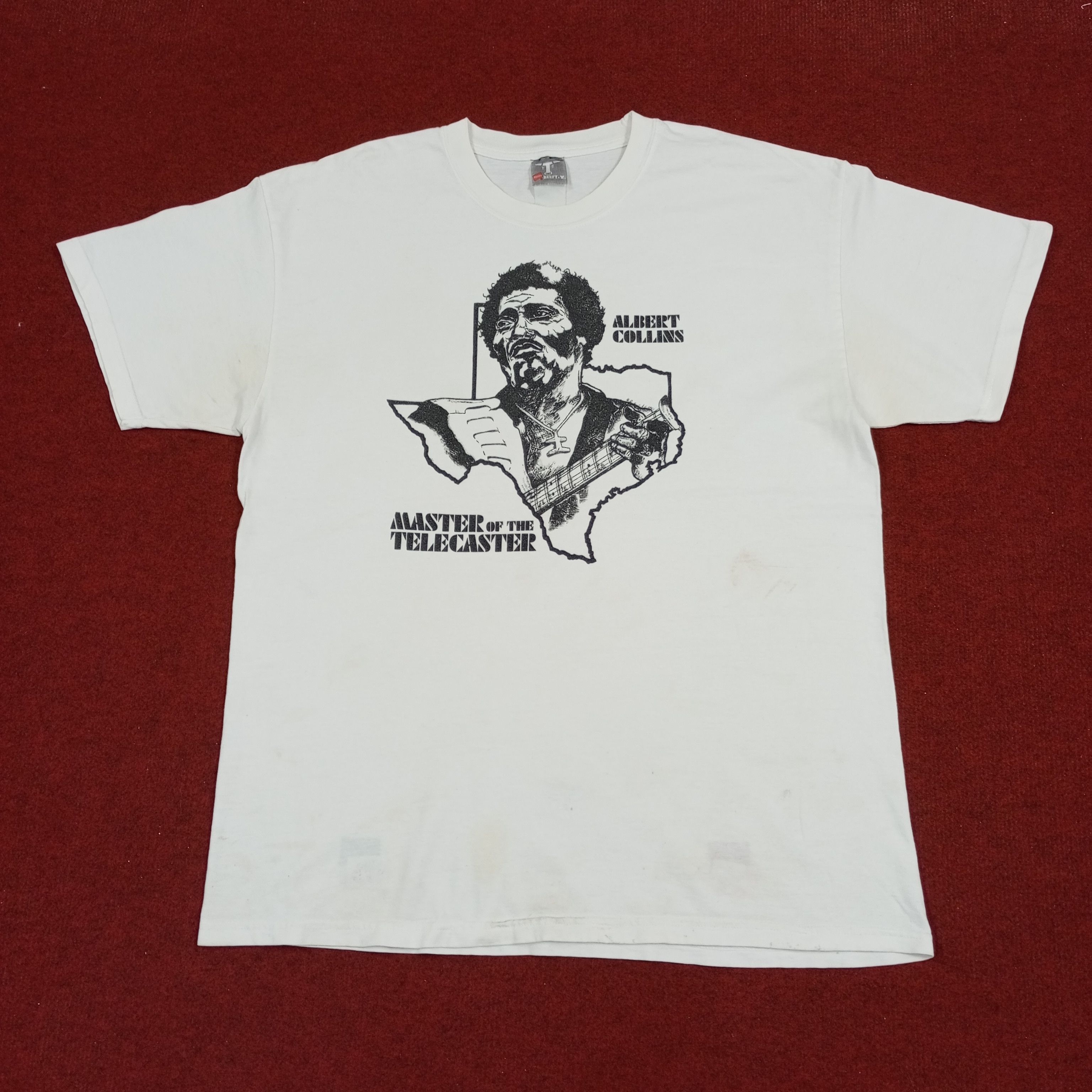 Band Tees × Hanes × Vintage Albert Collins American Guitarist Singer Vintage Tshirt Size US L / EU 52-54 / 3 - 1 Thumbnail