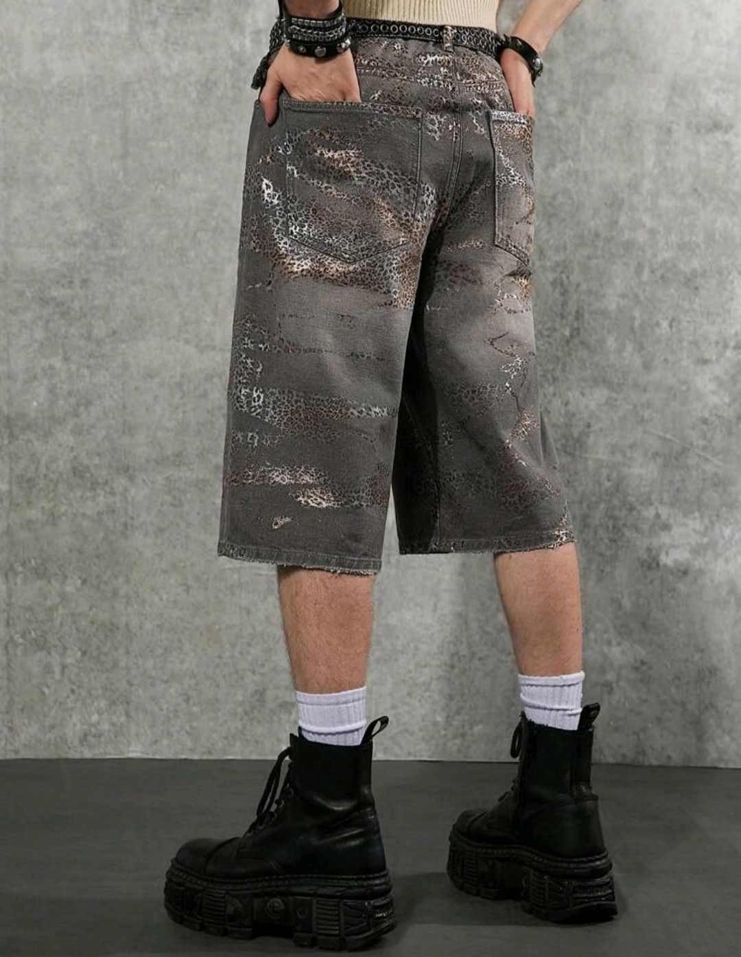 Rock n Roll Leopard Shady Jorts Jeans Short Vintage Classic