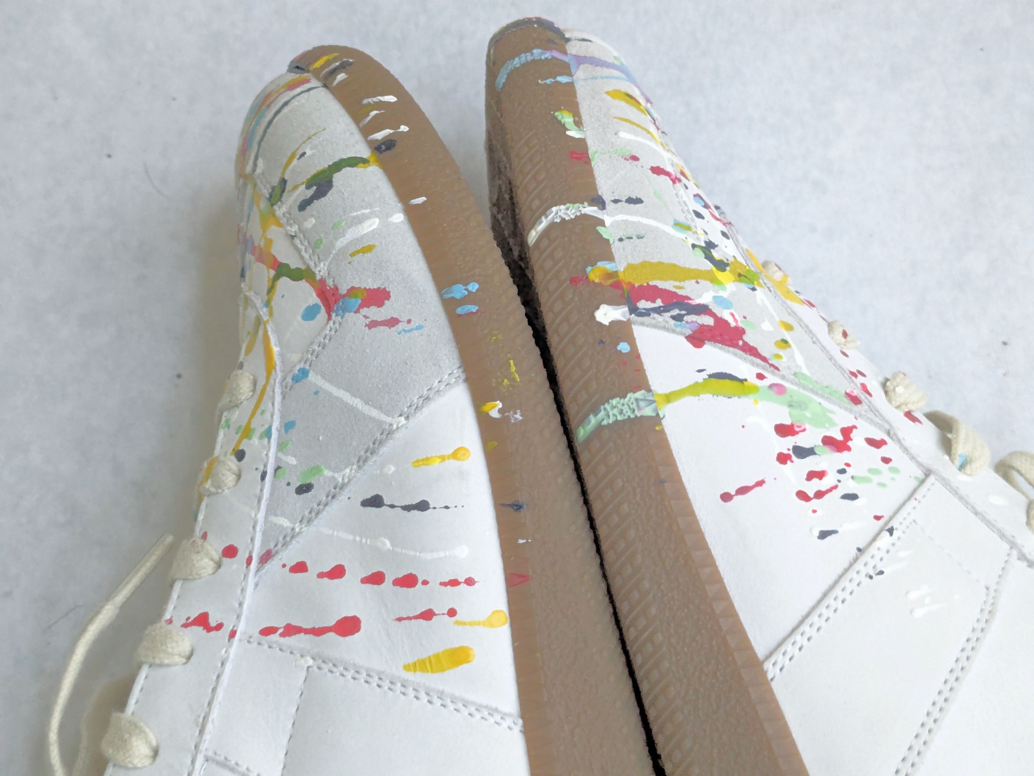 Maison Margiela Maison Margiela Gat Replica White Paint Splatter 11 44 Size US 11 / EU 44 - 10 Thumbnail