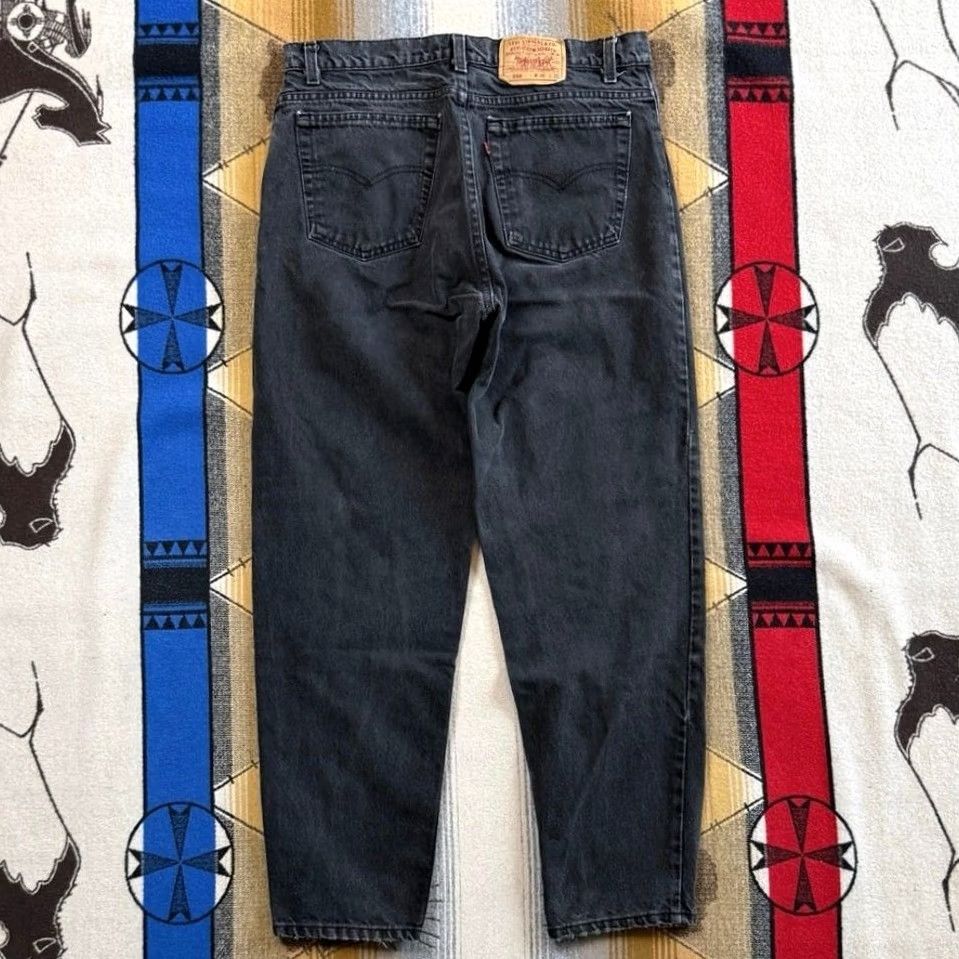 Levi's VINTAGE 90s Levi’s Black Denim Jeans 34x30 Tapered Made In USA Size US 34 / EU 50 - 6 Thumbnail