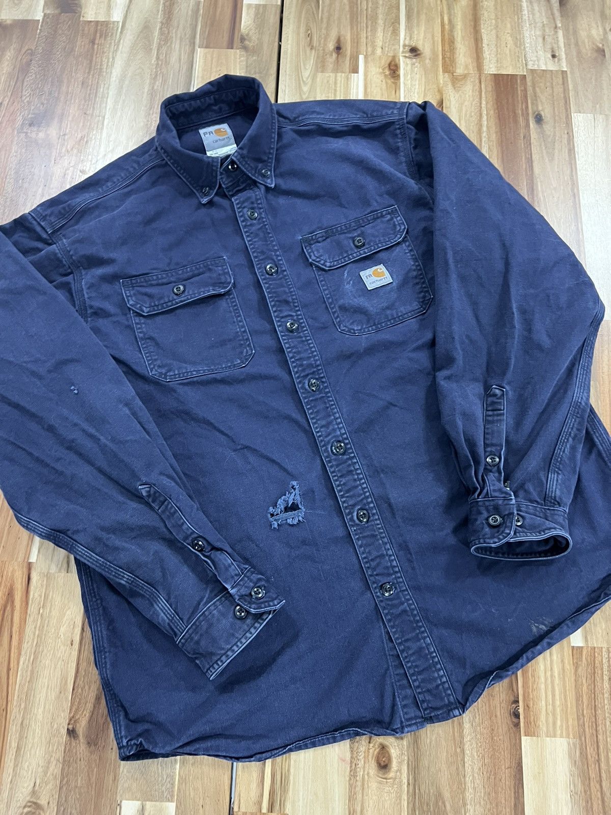 Carhartt Carhartt Long Sleeve WorkShirt Size US L / EU 52-54 / 3 - 1 Thumbnail