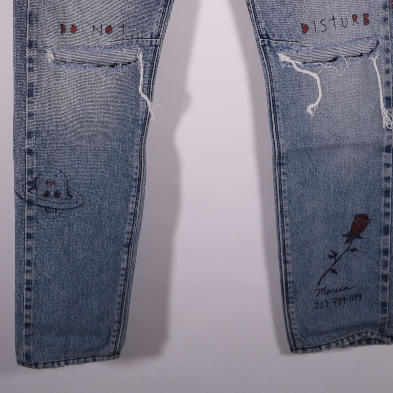 Rta RTA Road to Awe Graphic Print Denim Jeans Size 31 Size US 31 - 4 Thumbnail