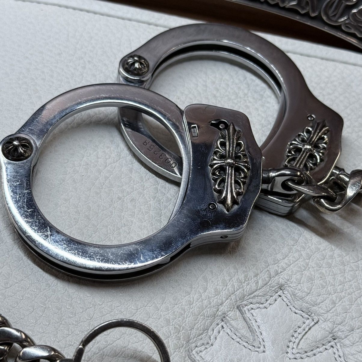 Chrome Hearts CHROME HEARTS STERLING SILVER HANDCUFFS WITH FOTI KEYCHAIN Size ONE SIZE - 5 Thumbnail