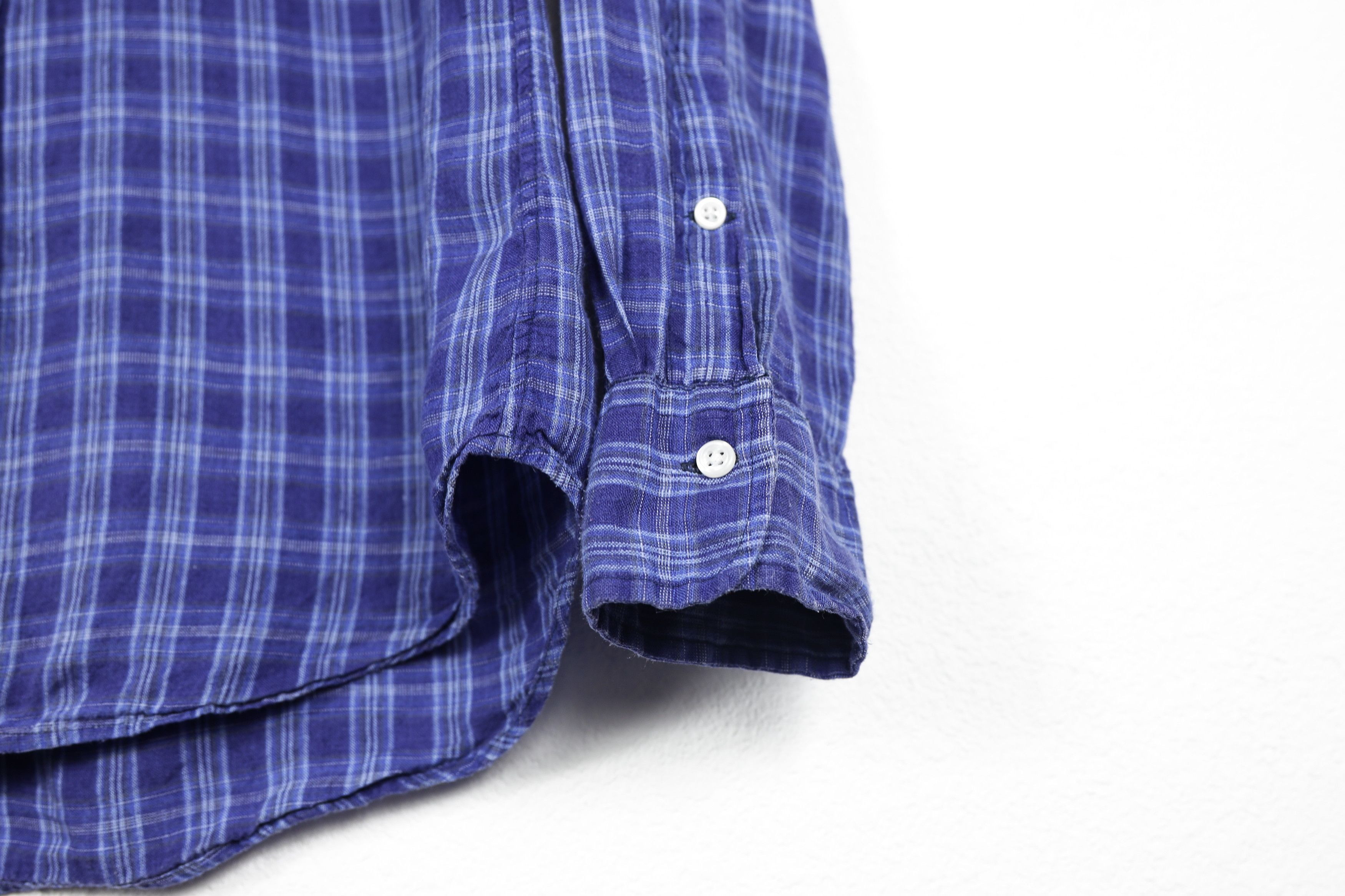 120% Lino Polo Ralph Lauren Pony Logo Blue Check Linen Shirt Preppy Size US M / EU 48-50 / 2 - 4 Thumbnail