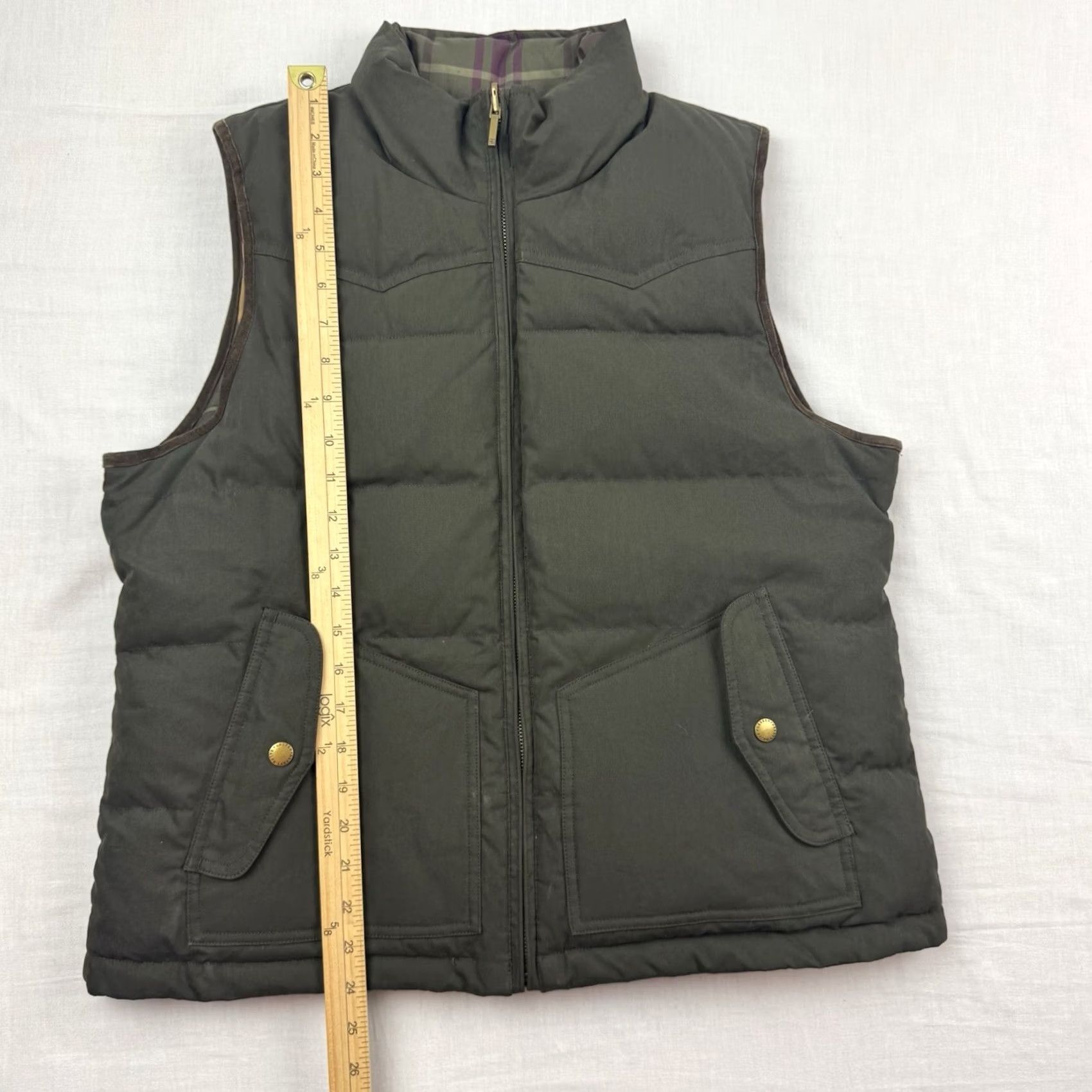 Ralph Lauren VINTAGE Lauren Ralph Lauren Puffer Vest Womens Large Reversible Down Filled Green 90s Y2K Preppy Mens Womens Boys Girls Size L / US 10 / IT 46 - 7 Thumbnail