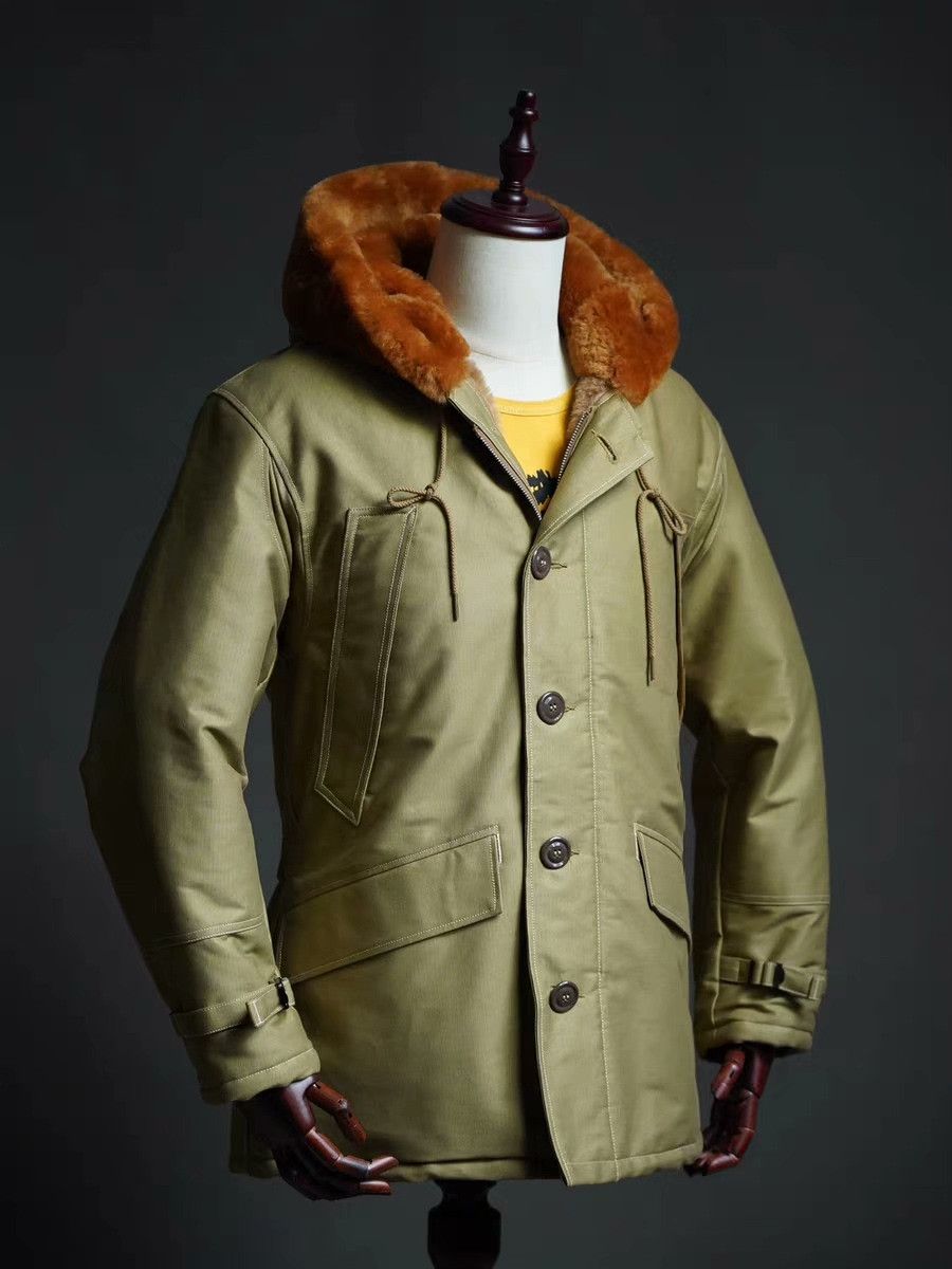 Universal Works Hooded Fur-Lined Cotton Flight Jacket Size US XXS / EU 40 - 1 Thumbnail