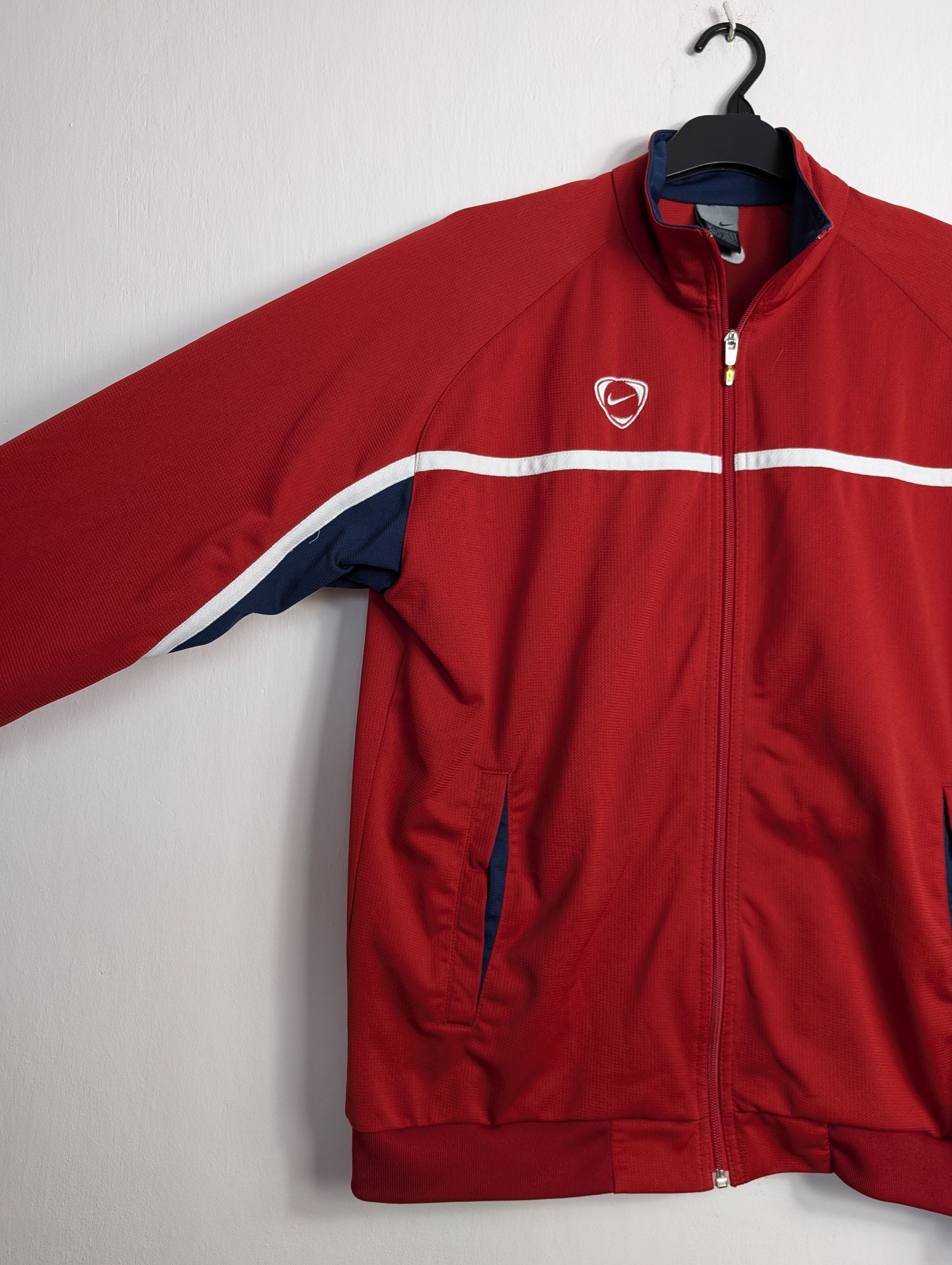 Nike Nike Vintage Track Jacket Red Navy Retro Y2K Streetwear Boxy Size US L / EU 52-54 / 3 - 3 Thumbnail