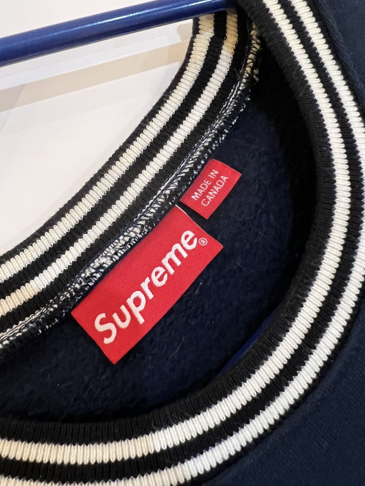 Supreme RARE Supreme Classic Logo Ribbed Crewneck Sweatshirt Large Size US L / EU 52-54 / 3 - 6 Thumbnail