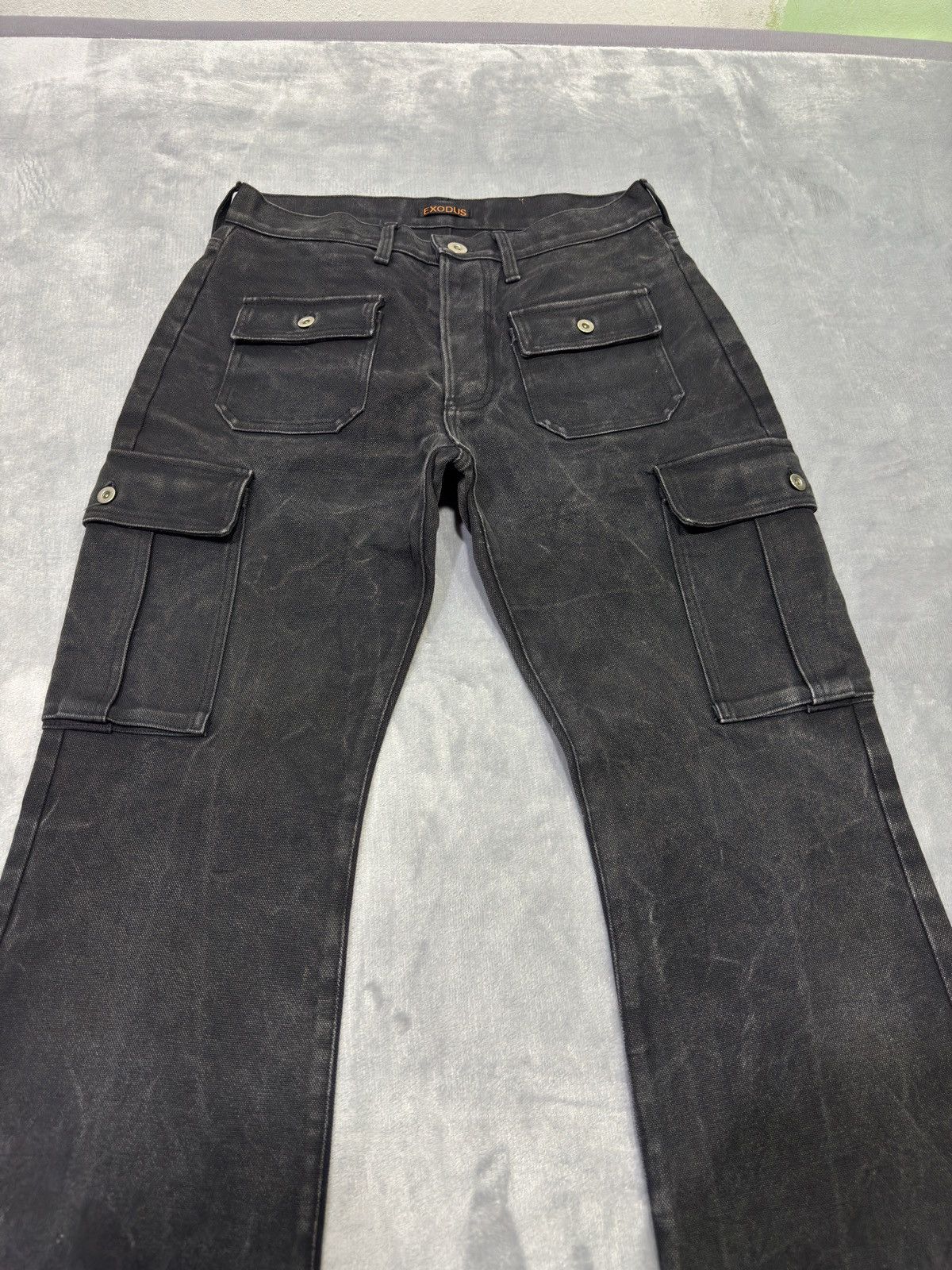 Exodus Japanese brand X Exodus multipocket flare canvas jeans Size US 30 / EU 46 - 8 Thumbnail