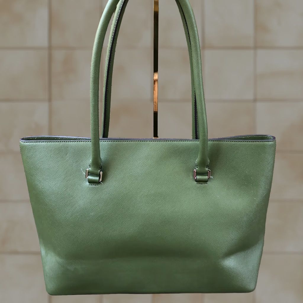 Vintage kate spade new york Sapling Tote Shoulder Bag Purse Green Leather Size ONE SIZE - 1 Thumbnail
