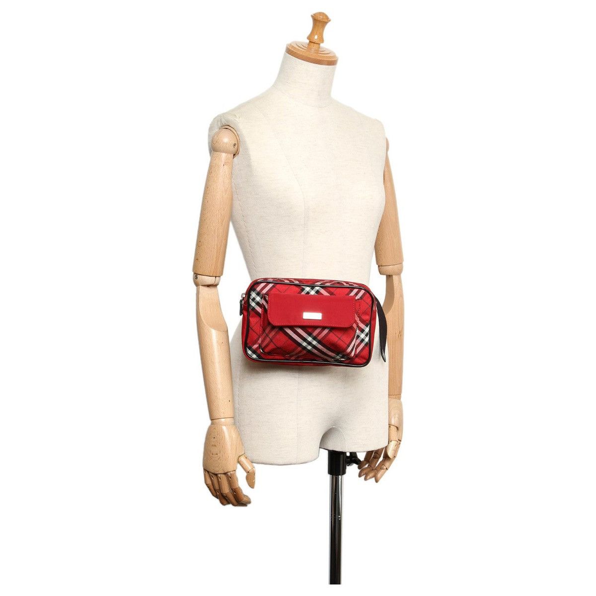 Burberry Authentic Burberry Red Plaid Canvas Belt Bag Size ONE SIZE - 15 Thumbnail