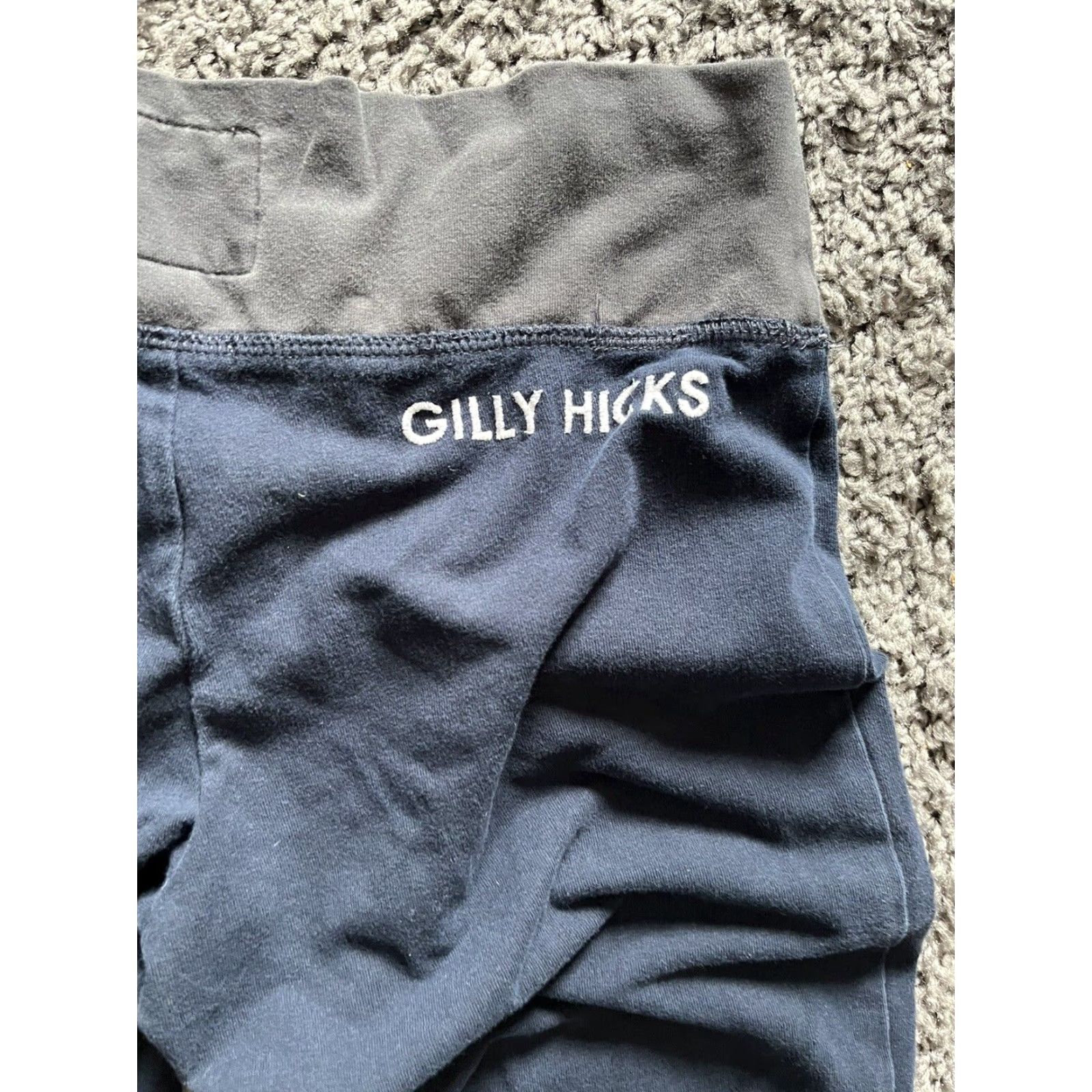 Vintage Gilly Hicks Hipster High Rise Leggings Size Small Navy Blue Soft Stretch Pull On Size 28" / US 6 / IT 42 - 6 Thumbnail