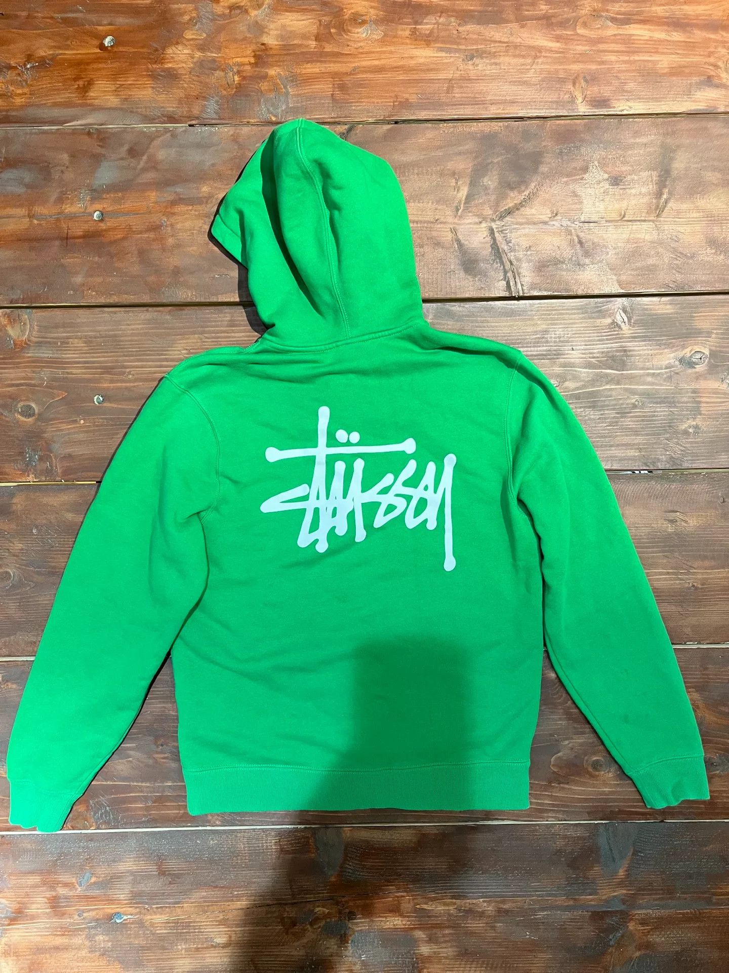 Streetwear × Stussy Stussy Flipped Zip Hoodie 'Green' | Grailed