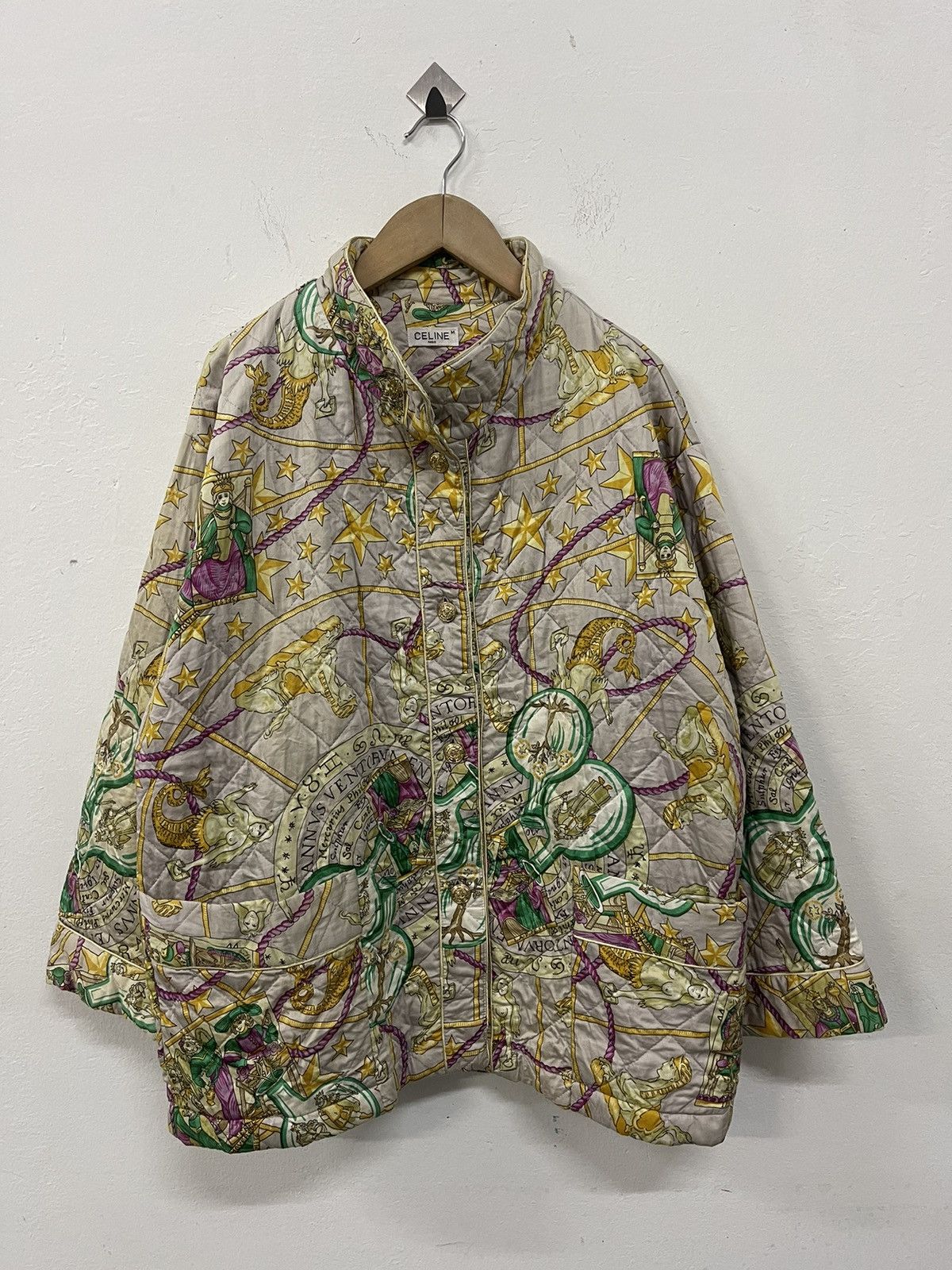 Celine × Vintage Vintage celine fullprint quilted jacket Size M / US 6-8 / IT 42-44 - 1 Thumbnail