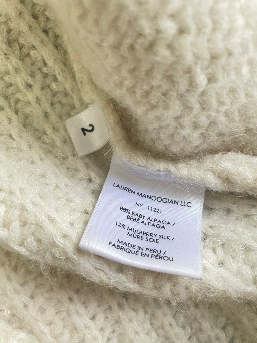 Lauren Manoogian Lauren Manoogian Oversized Baby Alpaca Sweater 9/10 Size XS / US 0-2 / IT 36-38 - 2 Thumbnail