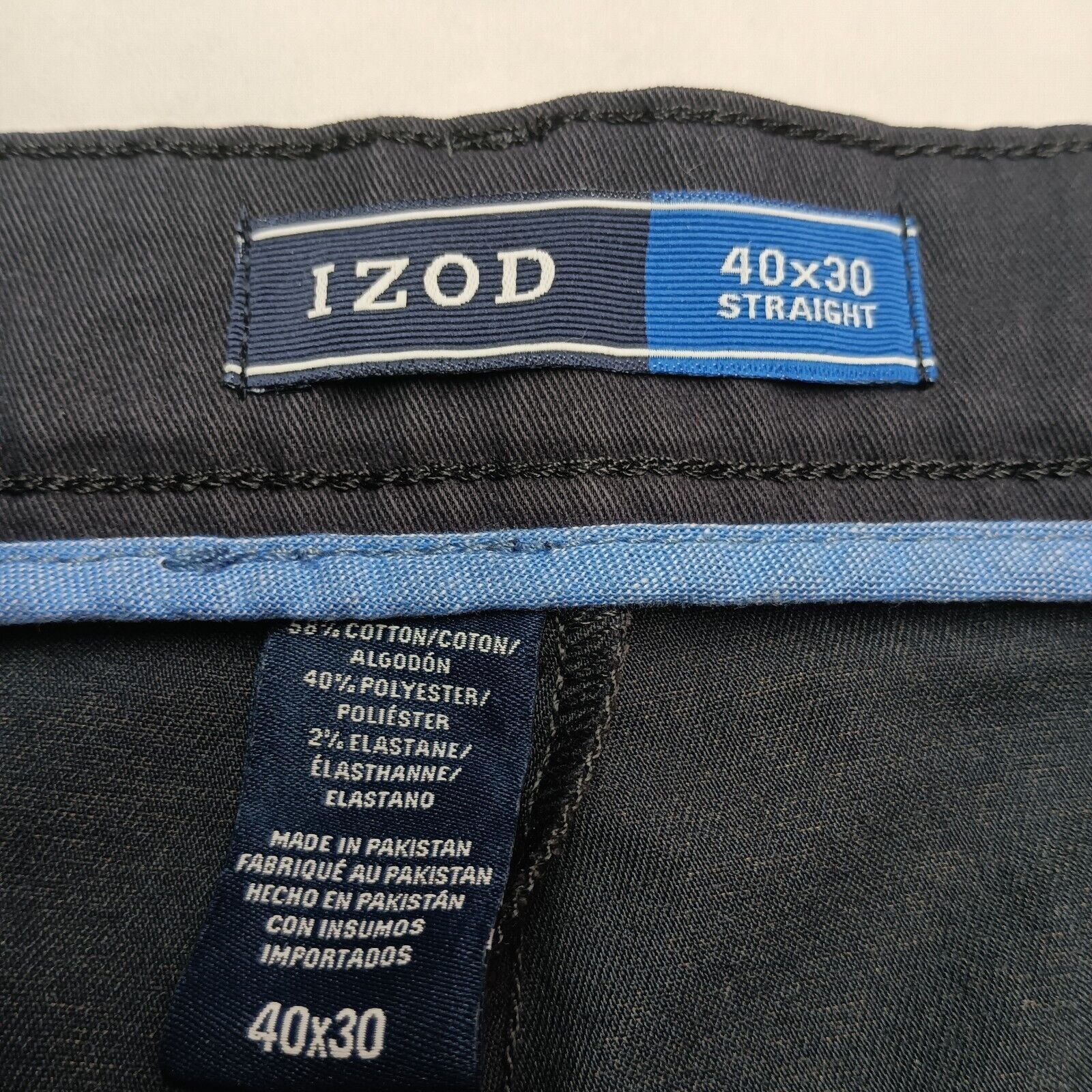 Izod Izod Performance Stretch Pants Men's 40x30 Flex Waist Blue Size US 40 / EU 56 - 5 Thumbnail